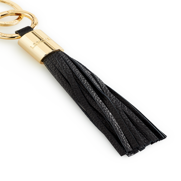 Lancel Leather Keyring In Black