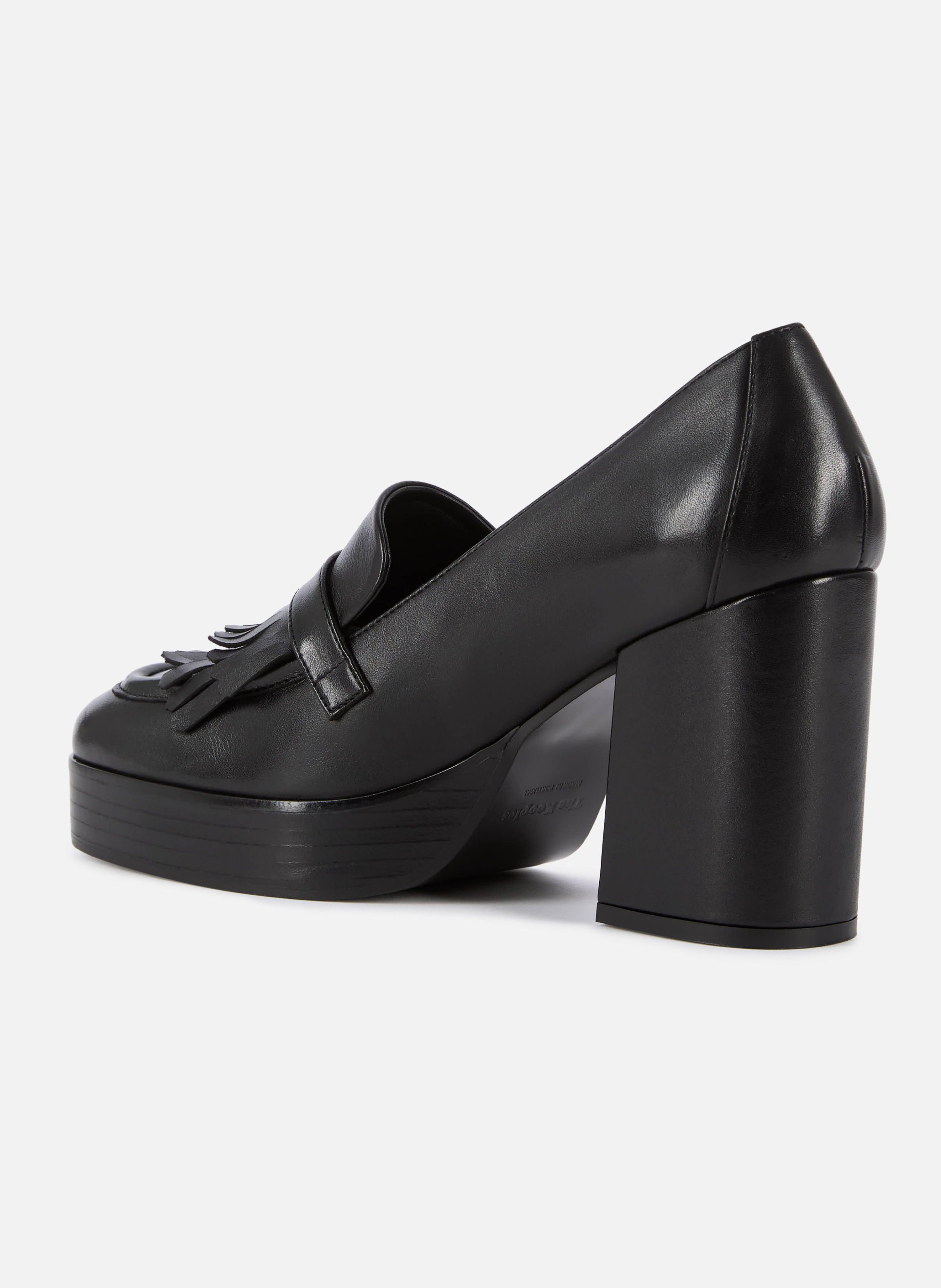 Mocassins à talons en cuir THE KOOPLES Noir
