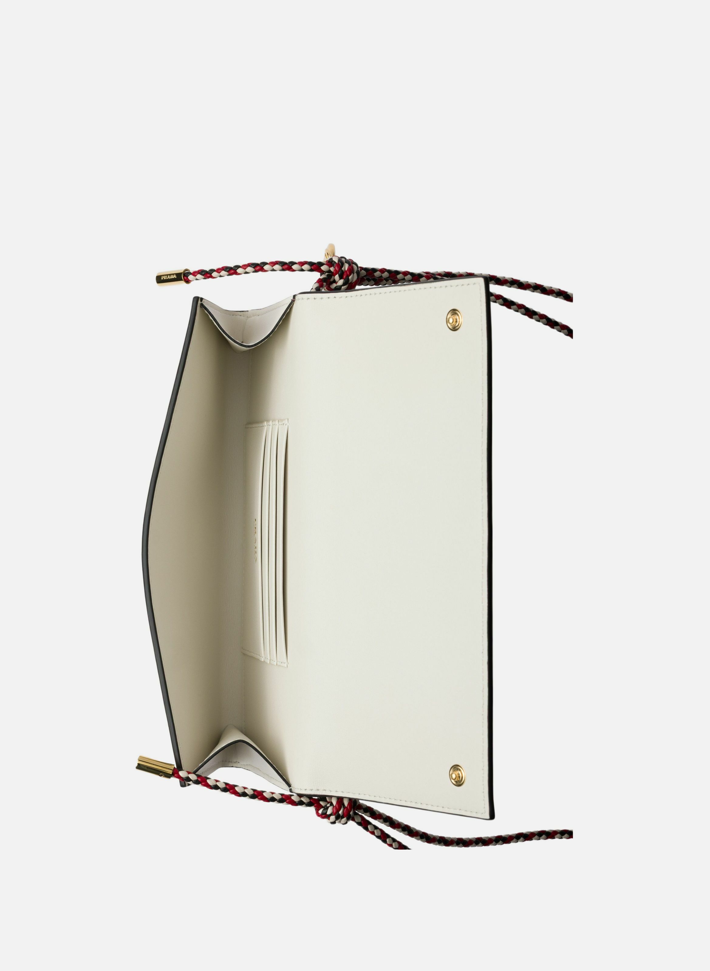 Portefeuille à bandoulière en cuir PRADA Blanc