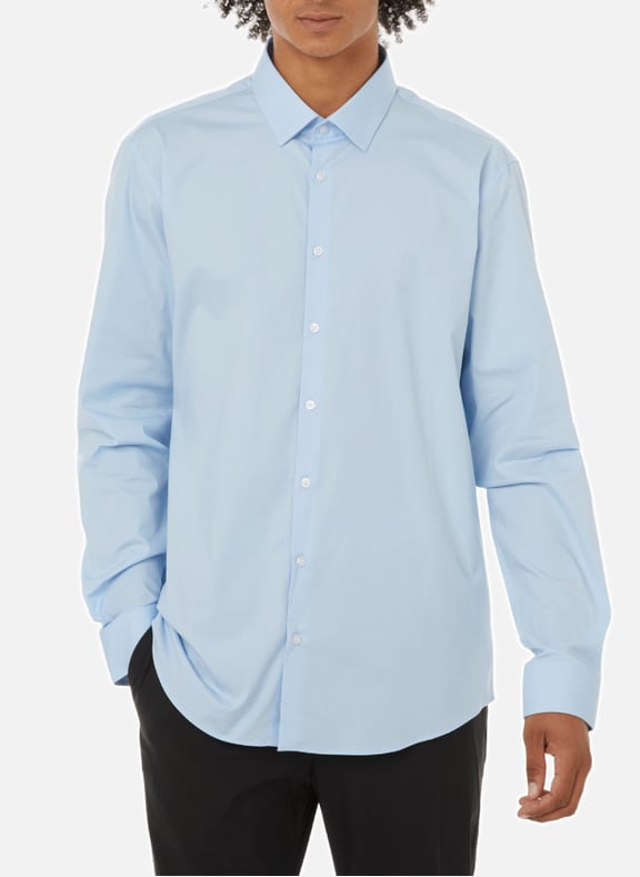 Chemise slim en coton Bleu by CALVIN KLEIN CALVIN KLEIN Chemise slim en coton Bleu