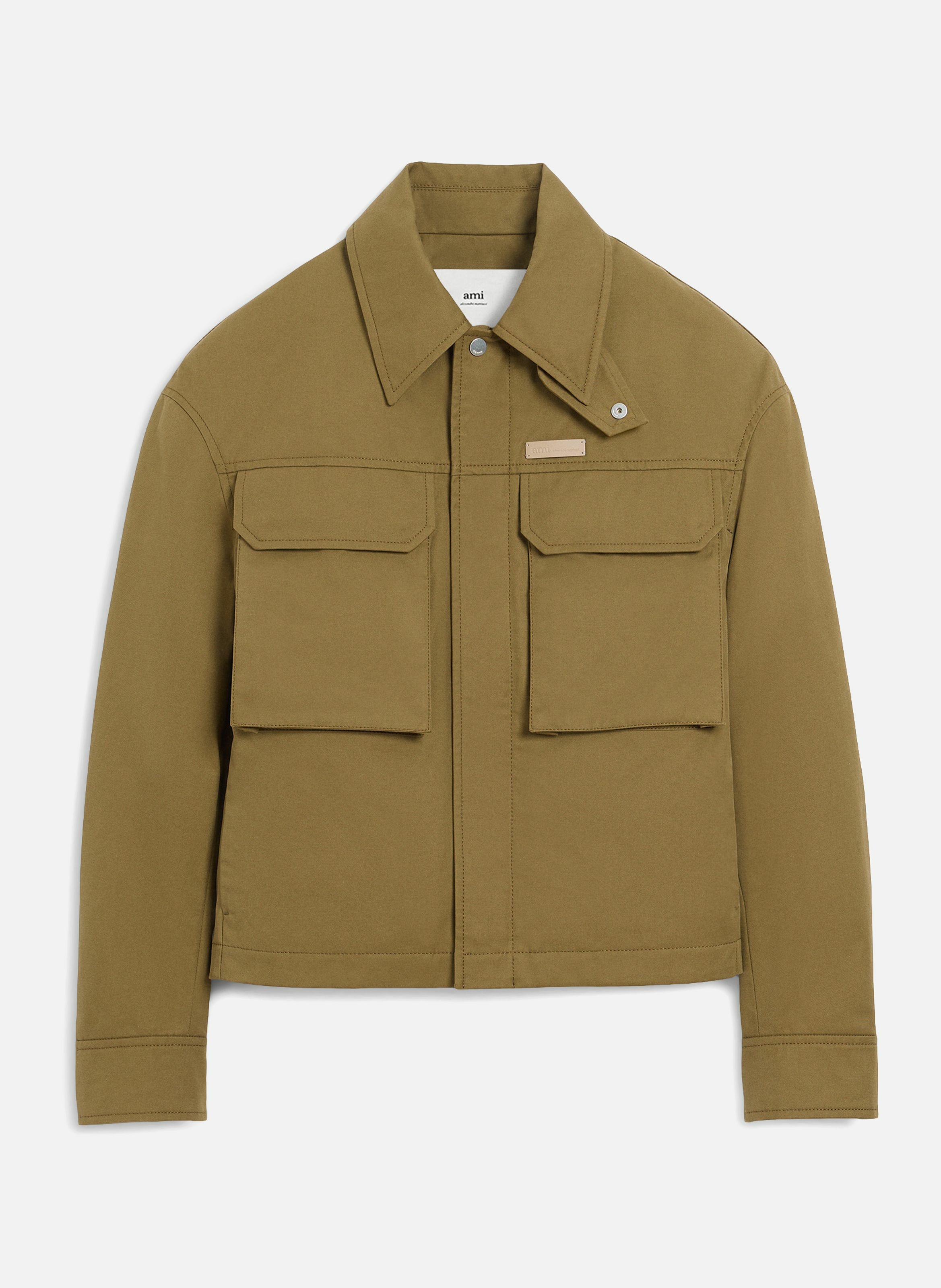 Blouson worker en coton unisexe AMI PARIS Vert