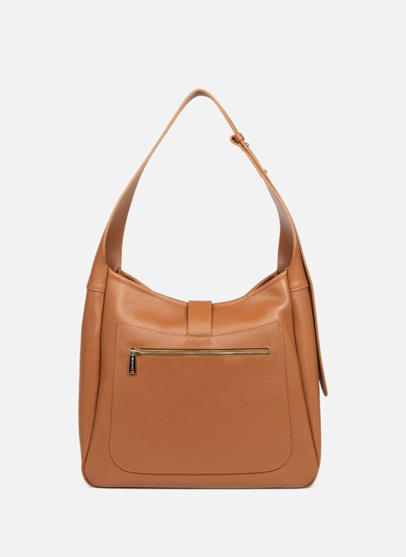 Grand sac seau - top double | Marron by LANCASTER Grand sac seau - top double Marron
