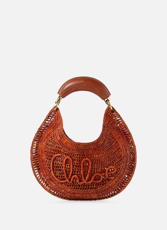 Sac à main Hobo Summer Banana en raphia Marron by CHLOÉ CHLOÉ Sac à main Hobo Summer Banana en raphia Marron