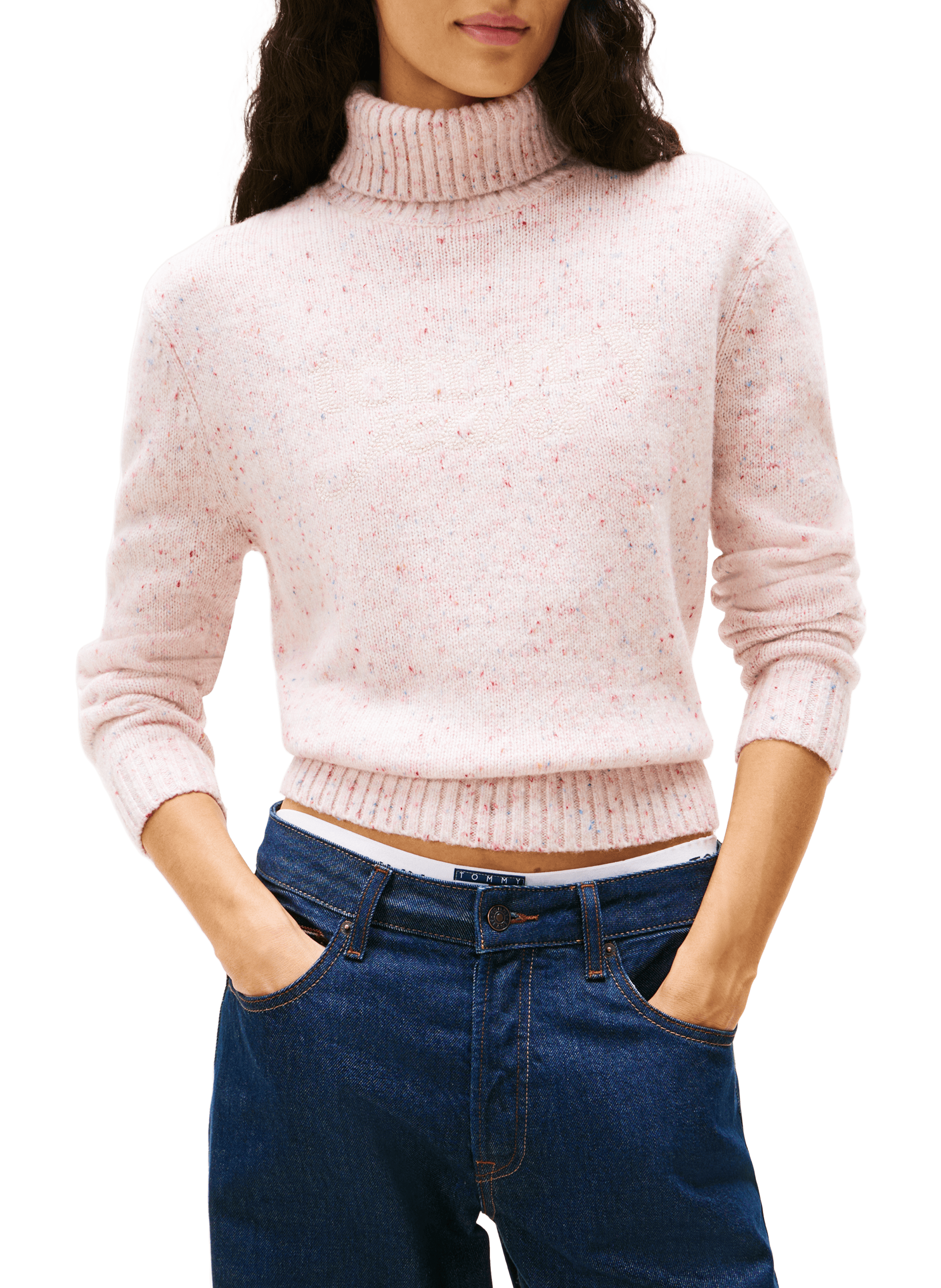 TOMMY HILFIGER Polka dot turtleneck Beige