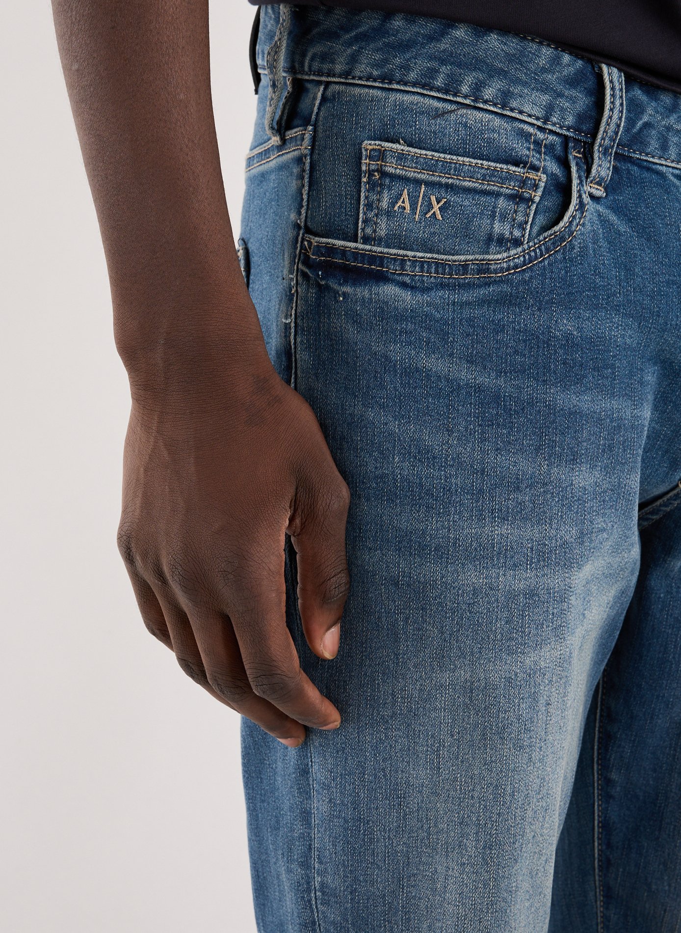 Cotton-blend slim-fit jeans ARMANI EXCHANGE Blue