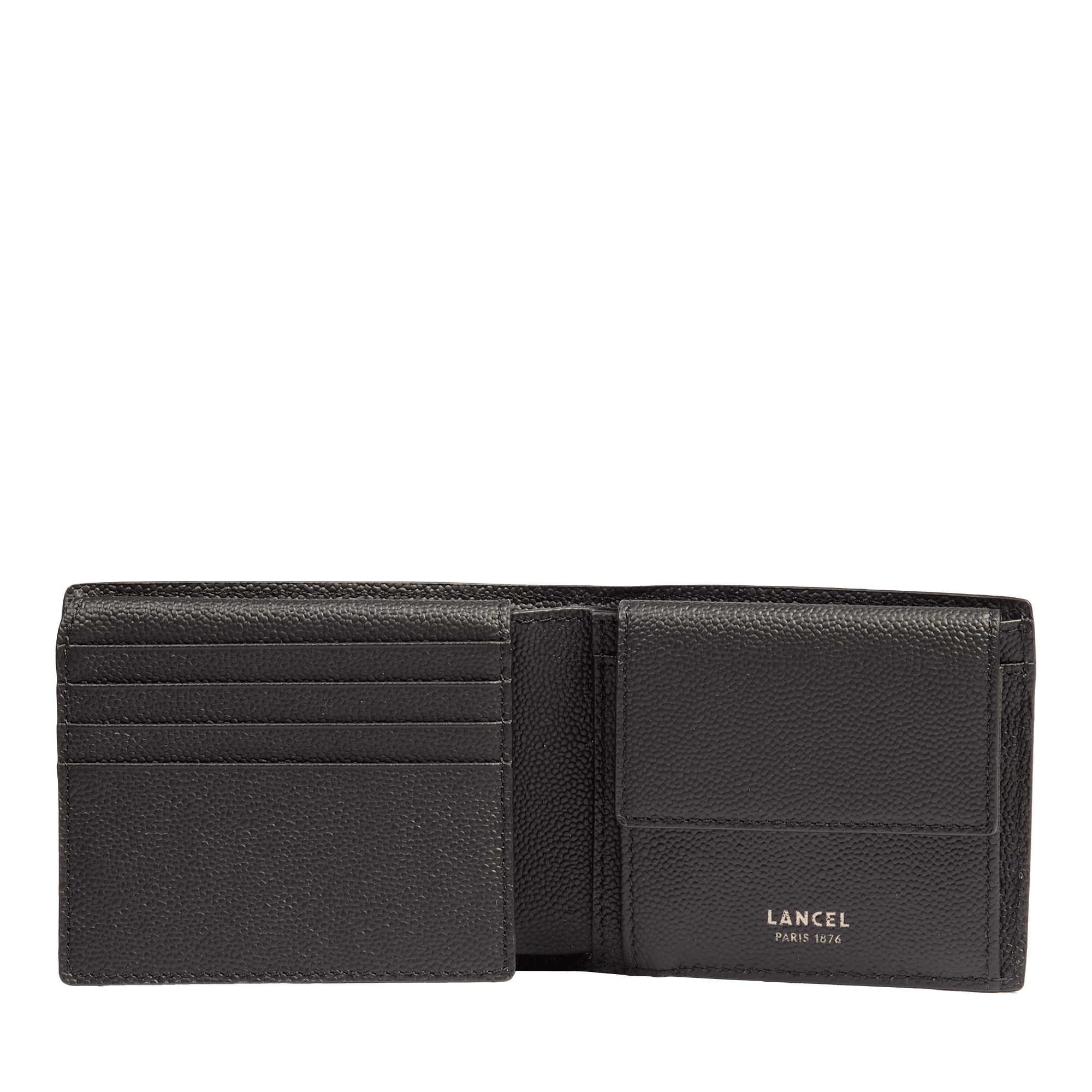 Porte monnaie rabat charlie de lancel en cuir LANCEL Noir