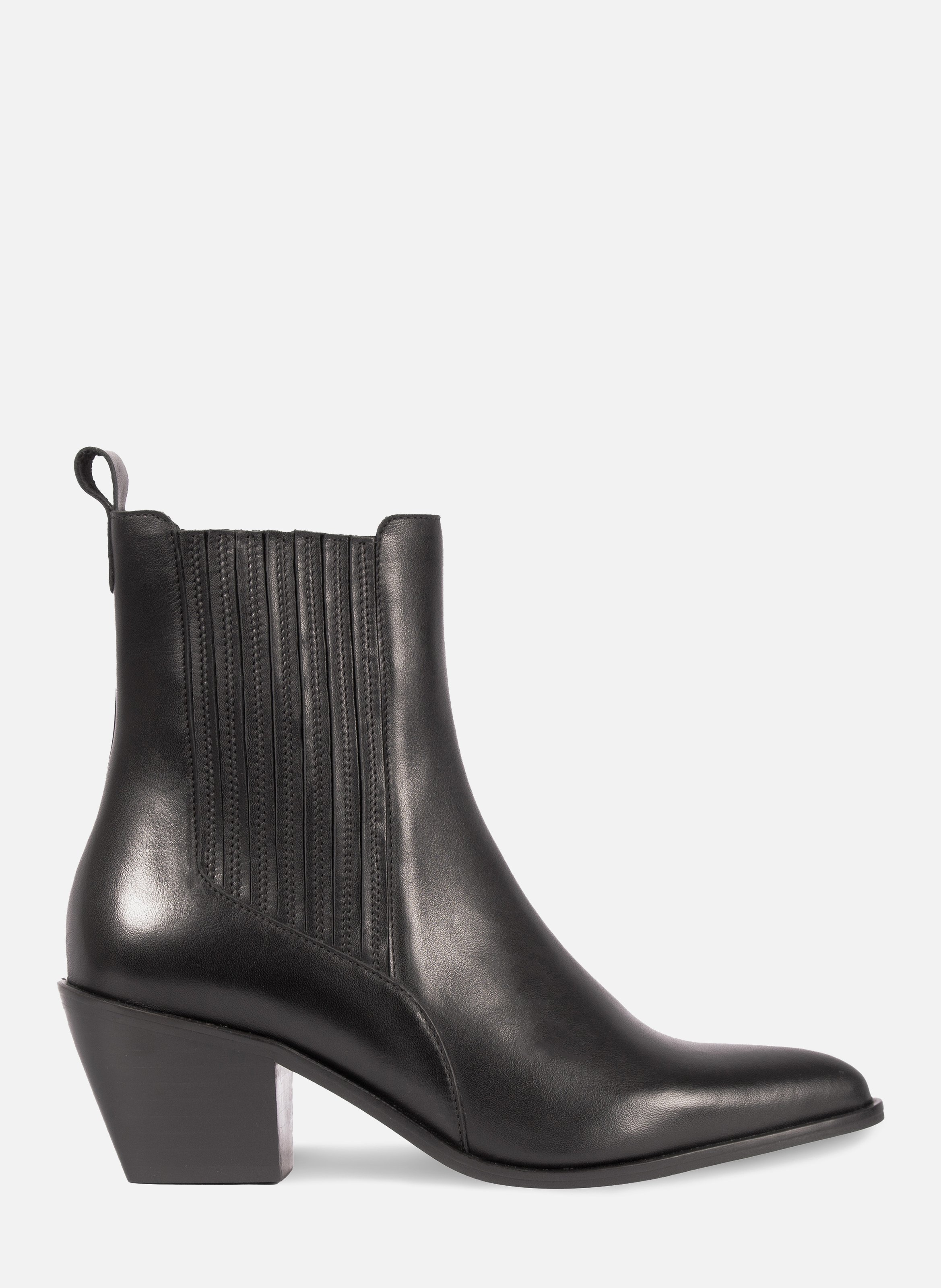 Bottines santiag cuir JULES & JENN Noir