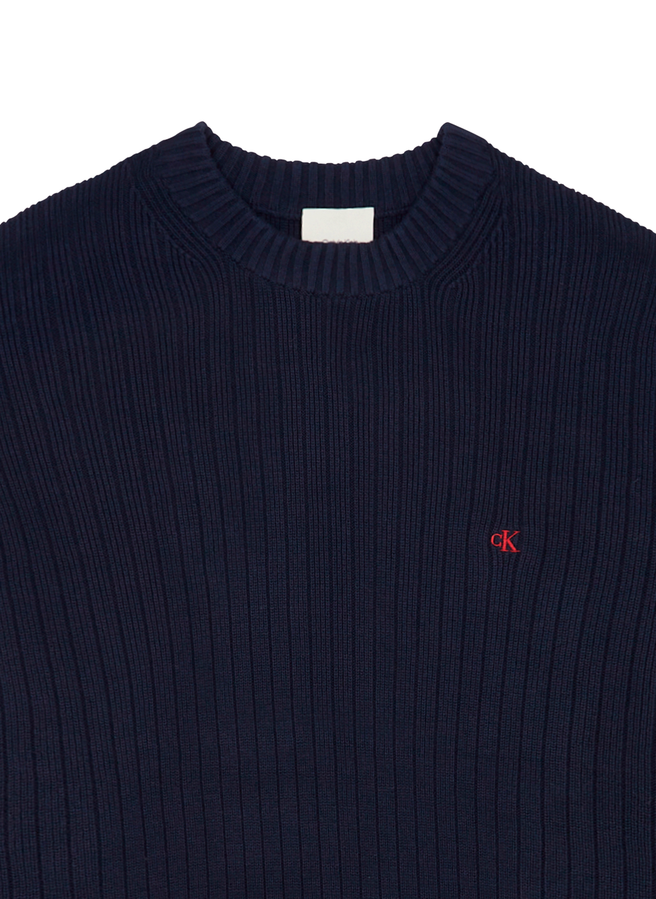 Ribbed cotton jumper CALVIN KLEIN Blue