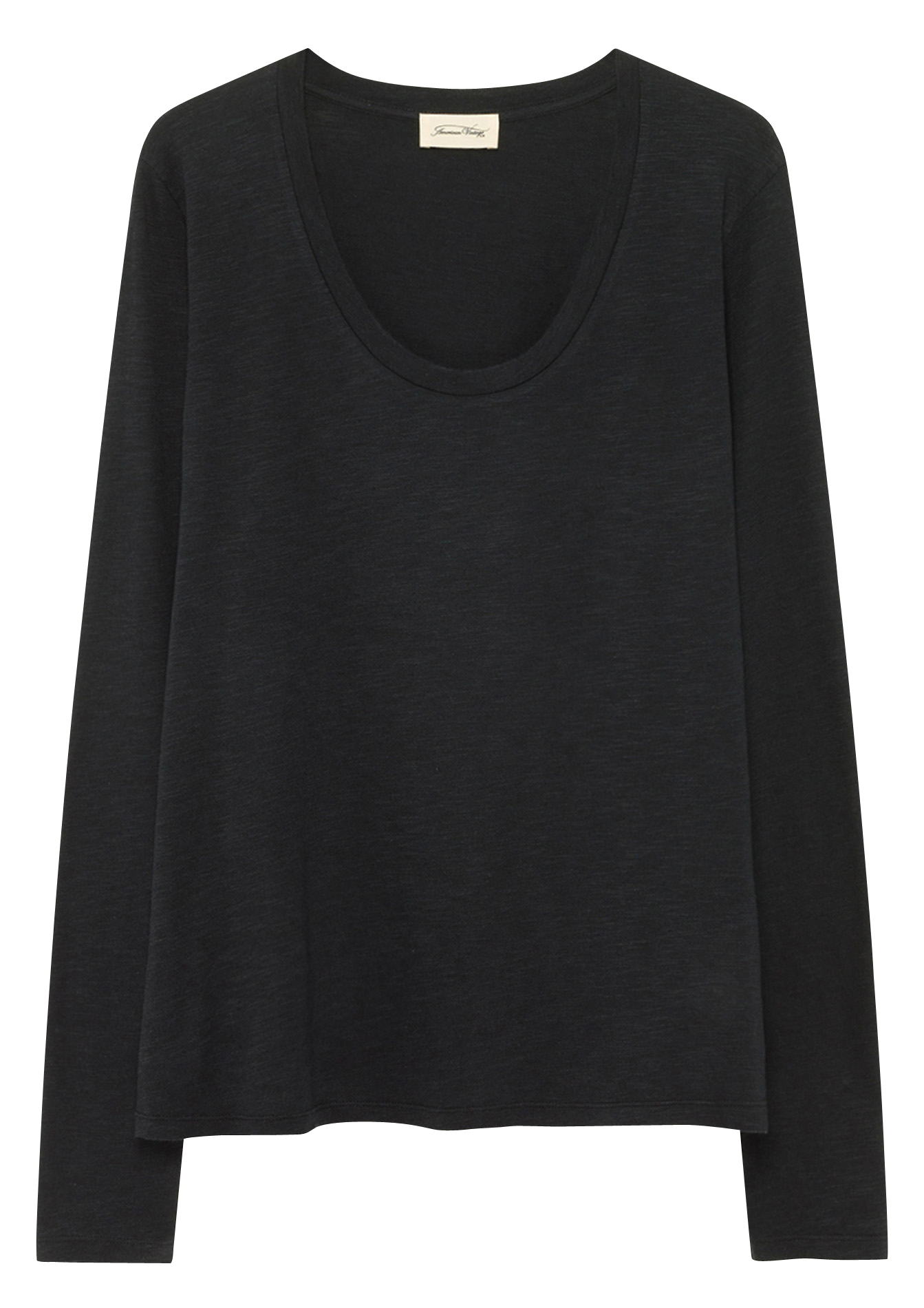 Tee-shirt col rond en coton jacksonville AMERICAN VINTAGE Noir