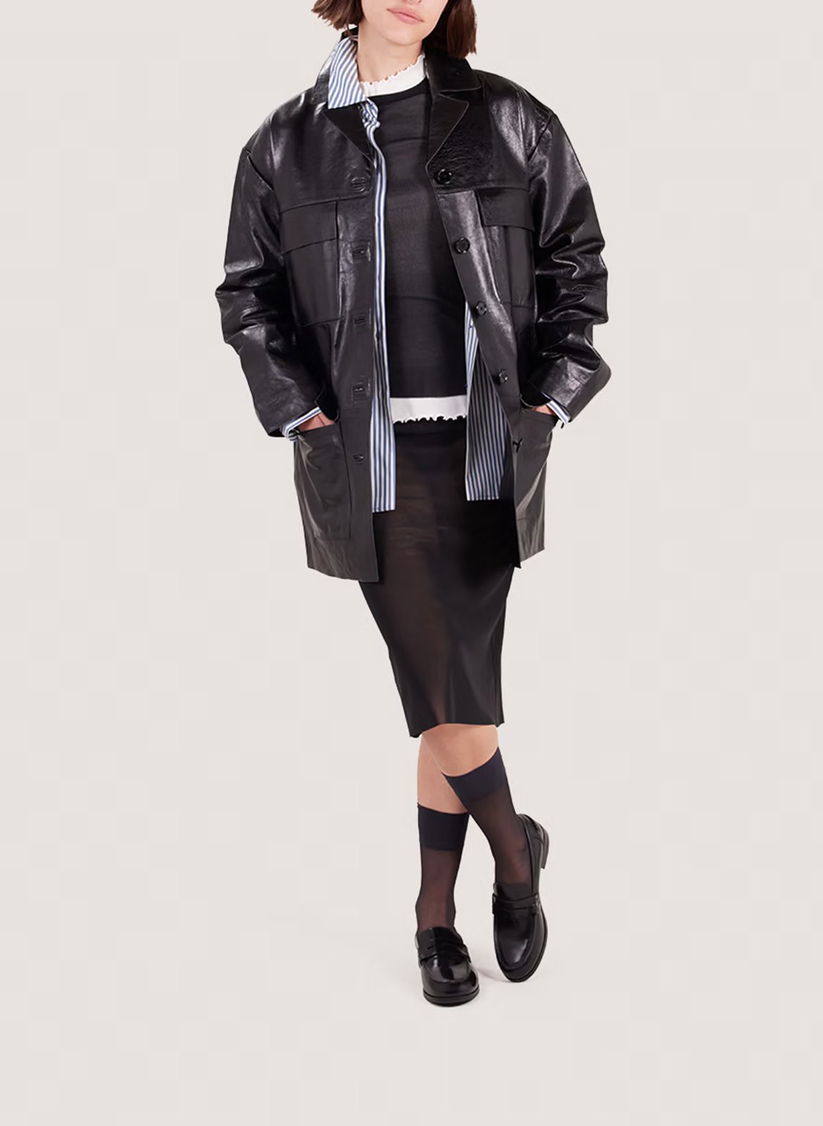 Mocassins en cuir albin JONAK Noir