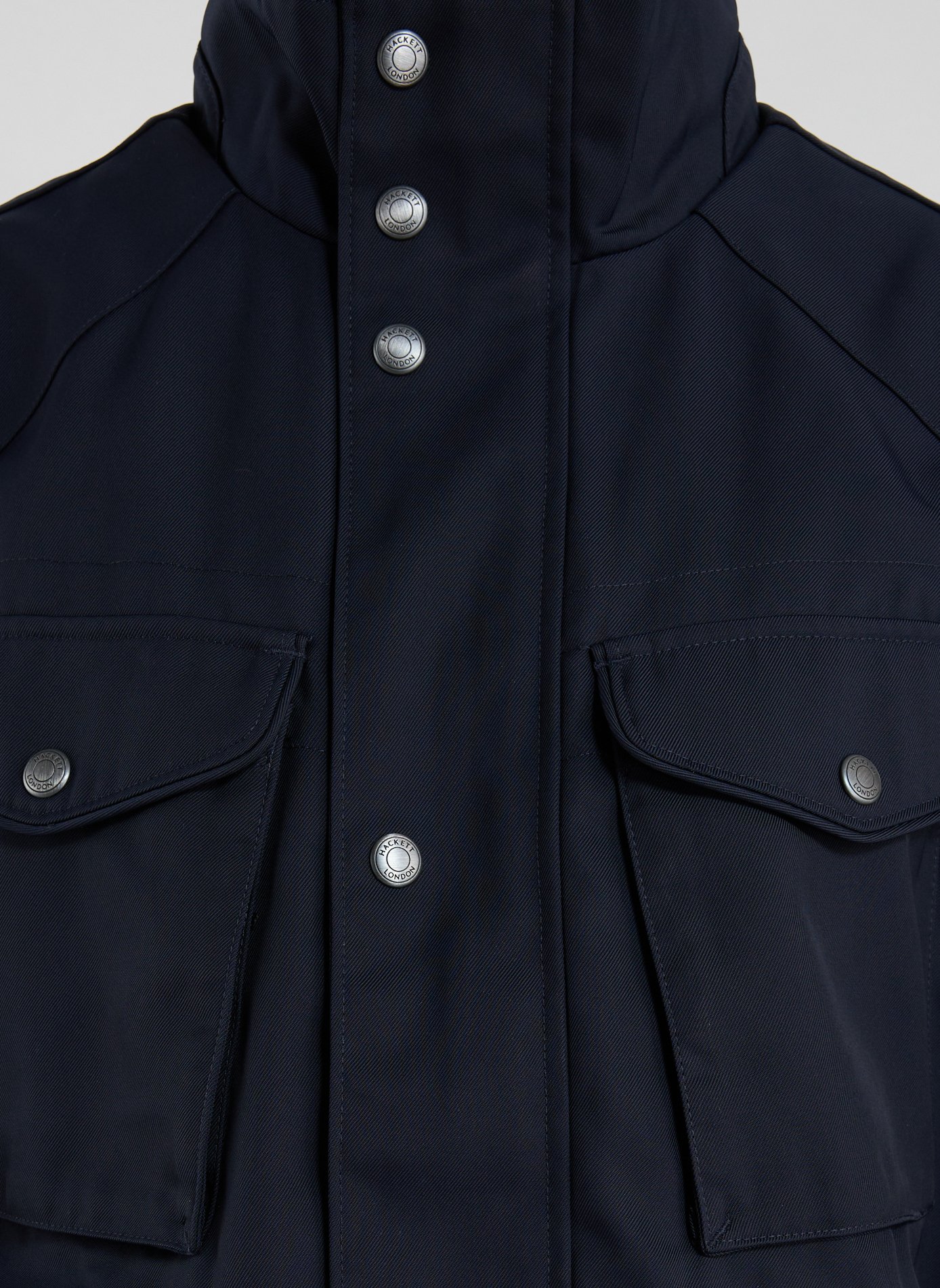 Straight parka with high collar HACKETT Blue