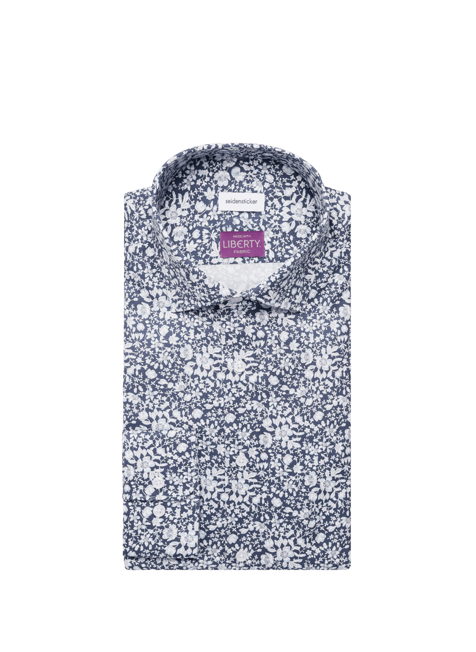 Chemise imprimée en coton SEIDENSTICKER Bleu
