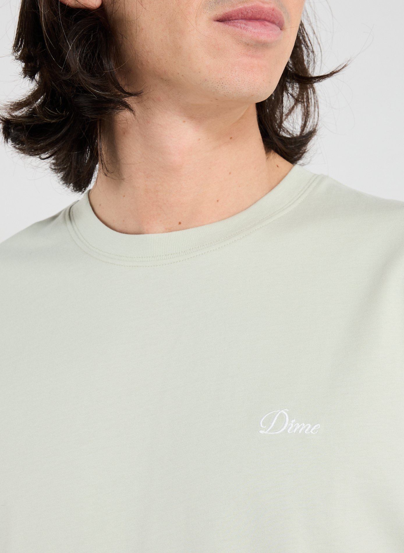 T-shirt col rond en coton DIME Marron