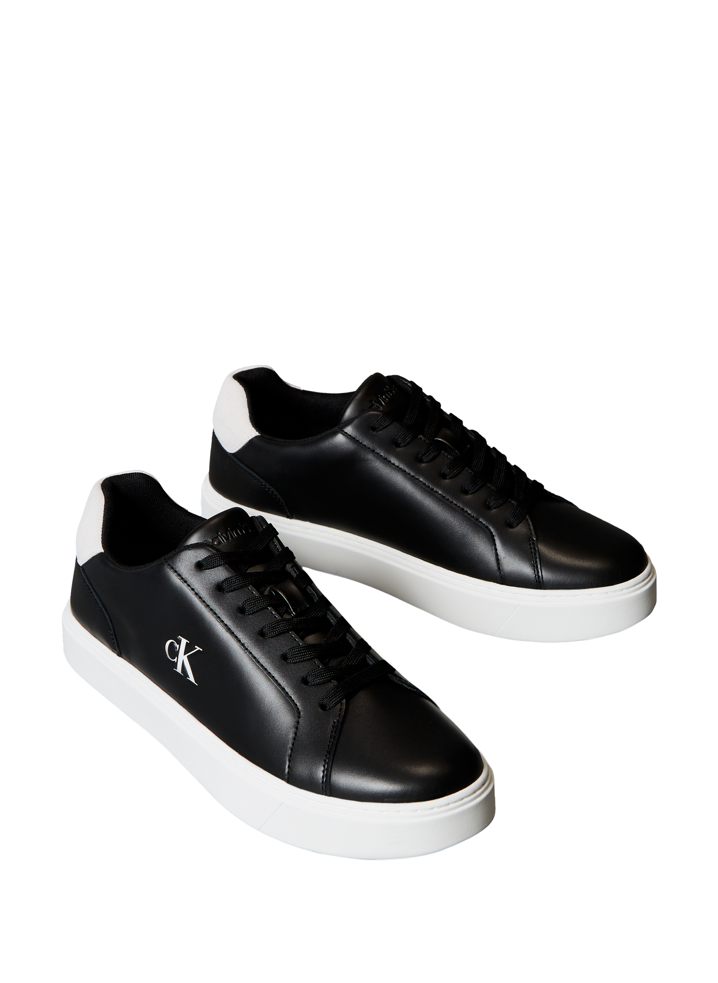 Baskets en cuir lisse CALVIN KLEIN Noir