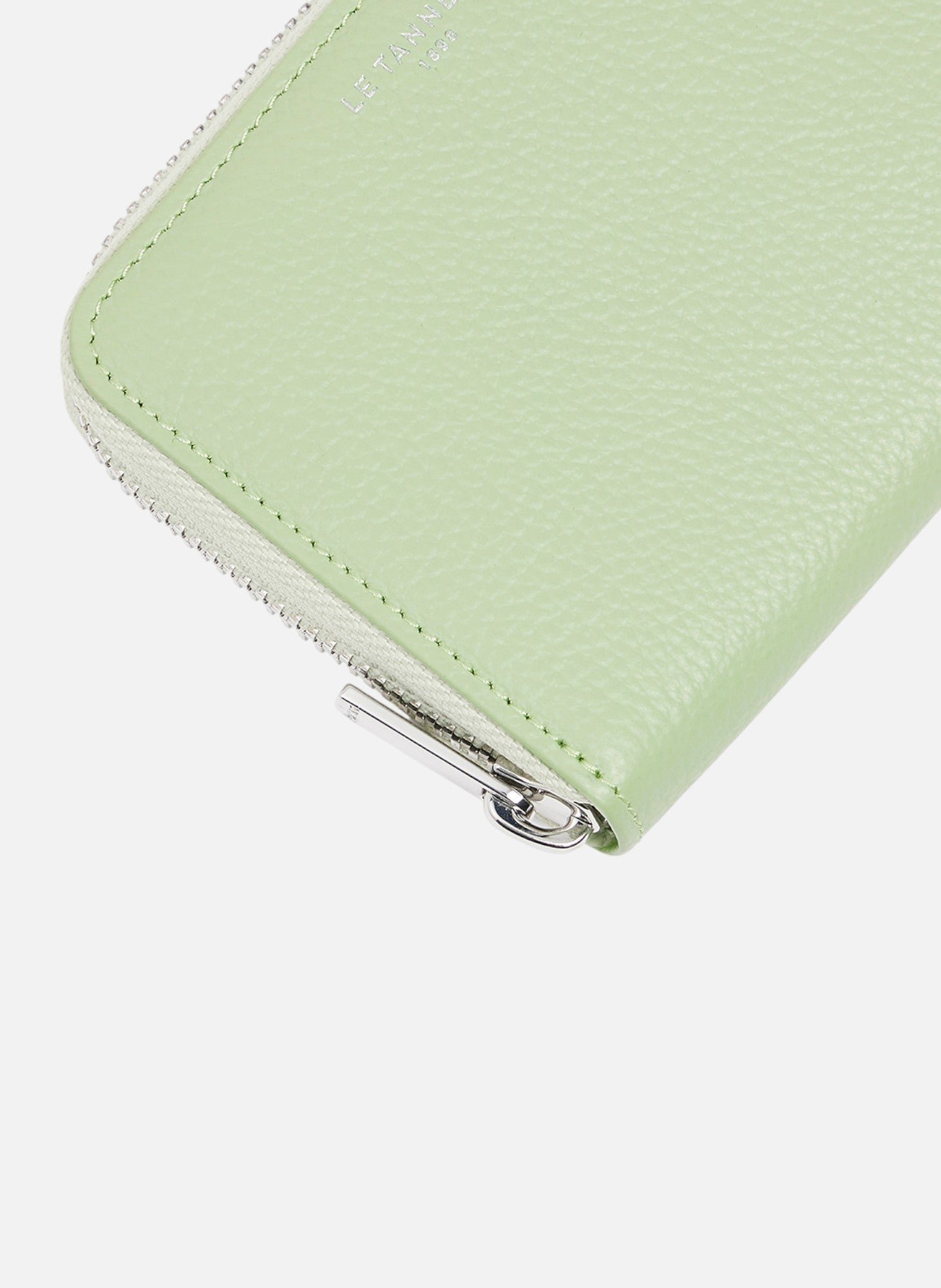 Porte monnaie Emilie en cuir grainé LE TANNEUR Vert