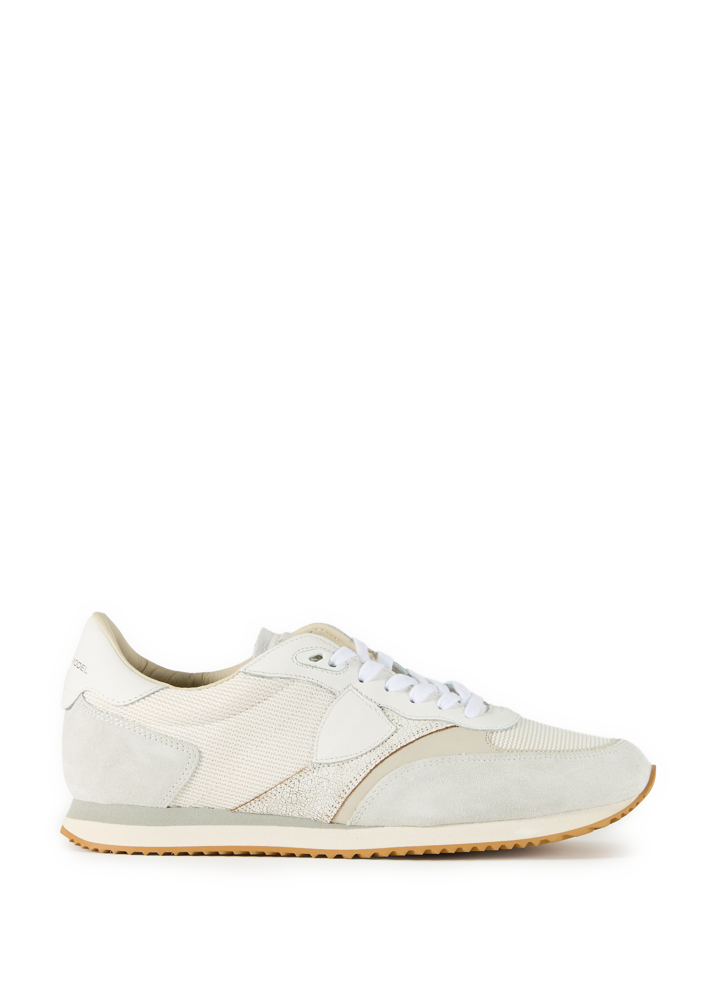Blville leather and mixed cotton sneakers PHILIPPE MODEL White