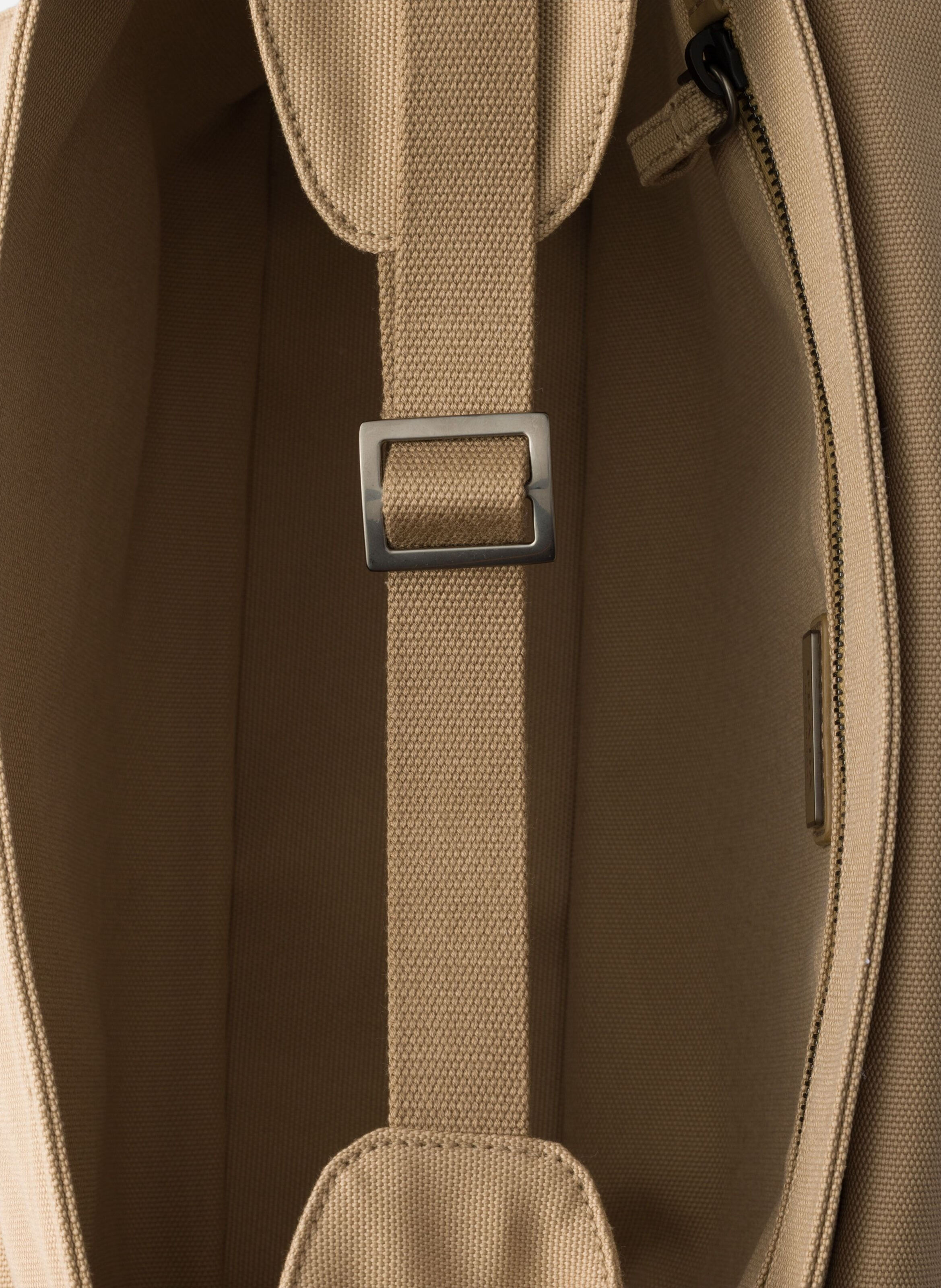 Sac porté épaule en toile PRADA Beige