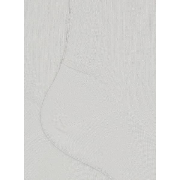 Dore Dore Chaussettes Côtelées En Coton In White