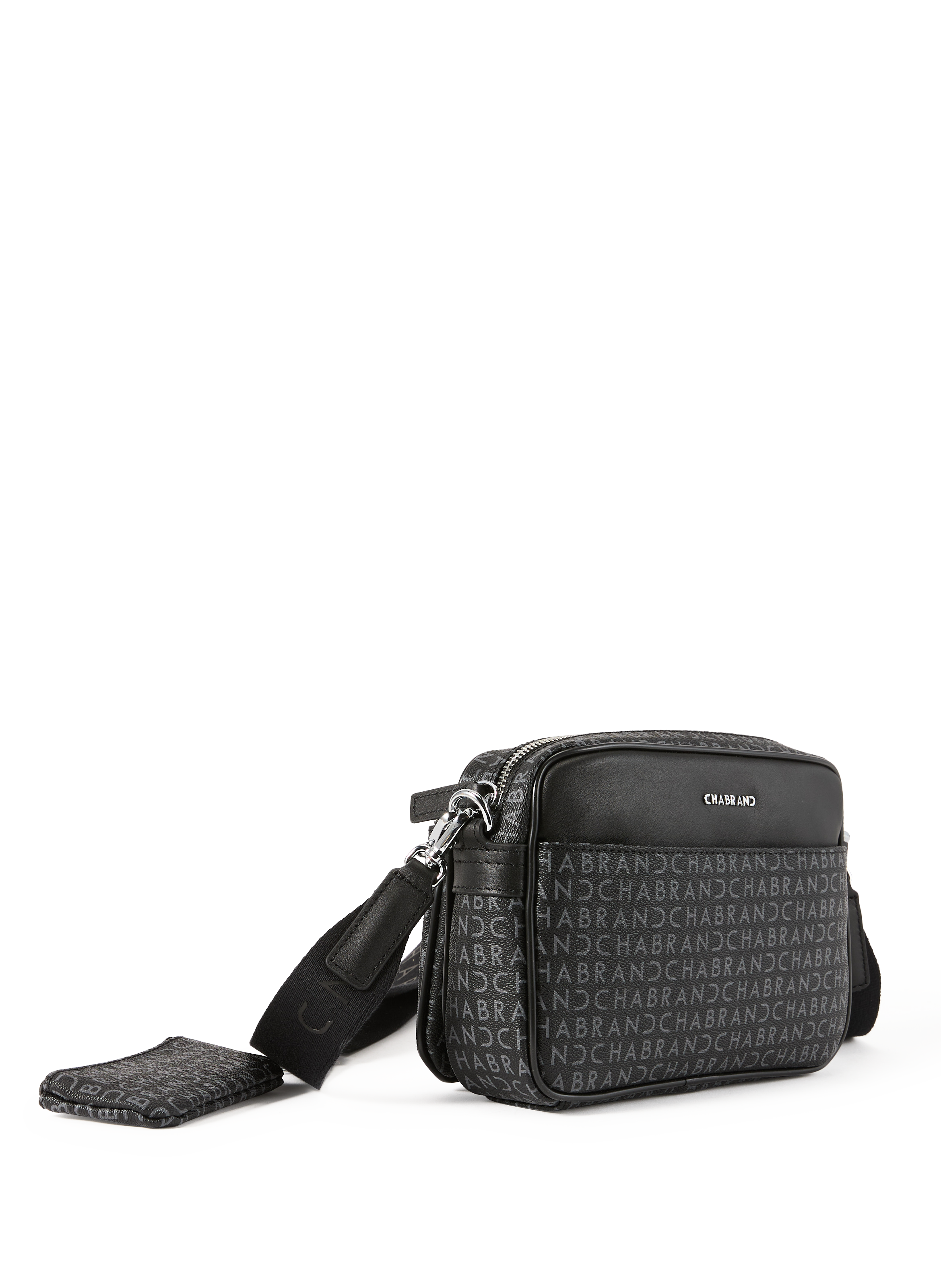 Mini logo-print crossbody bag CHABRAND Black