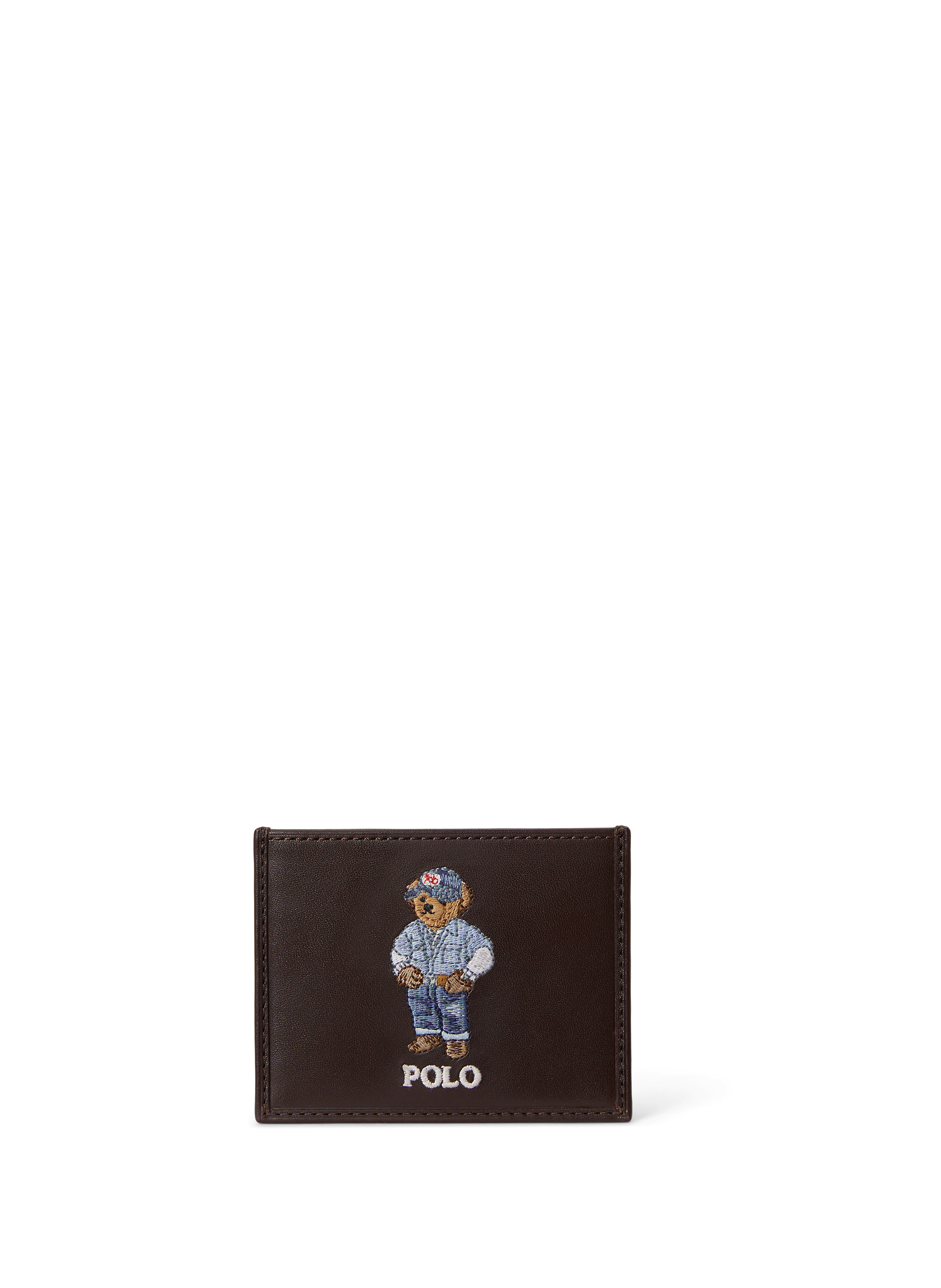 Cowhide leather logo wallet POLO RALPH LAUREN Beige