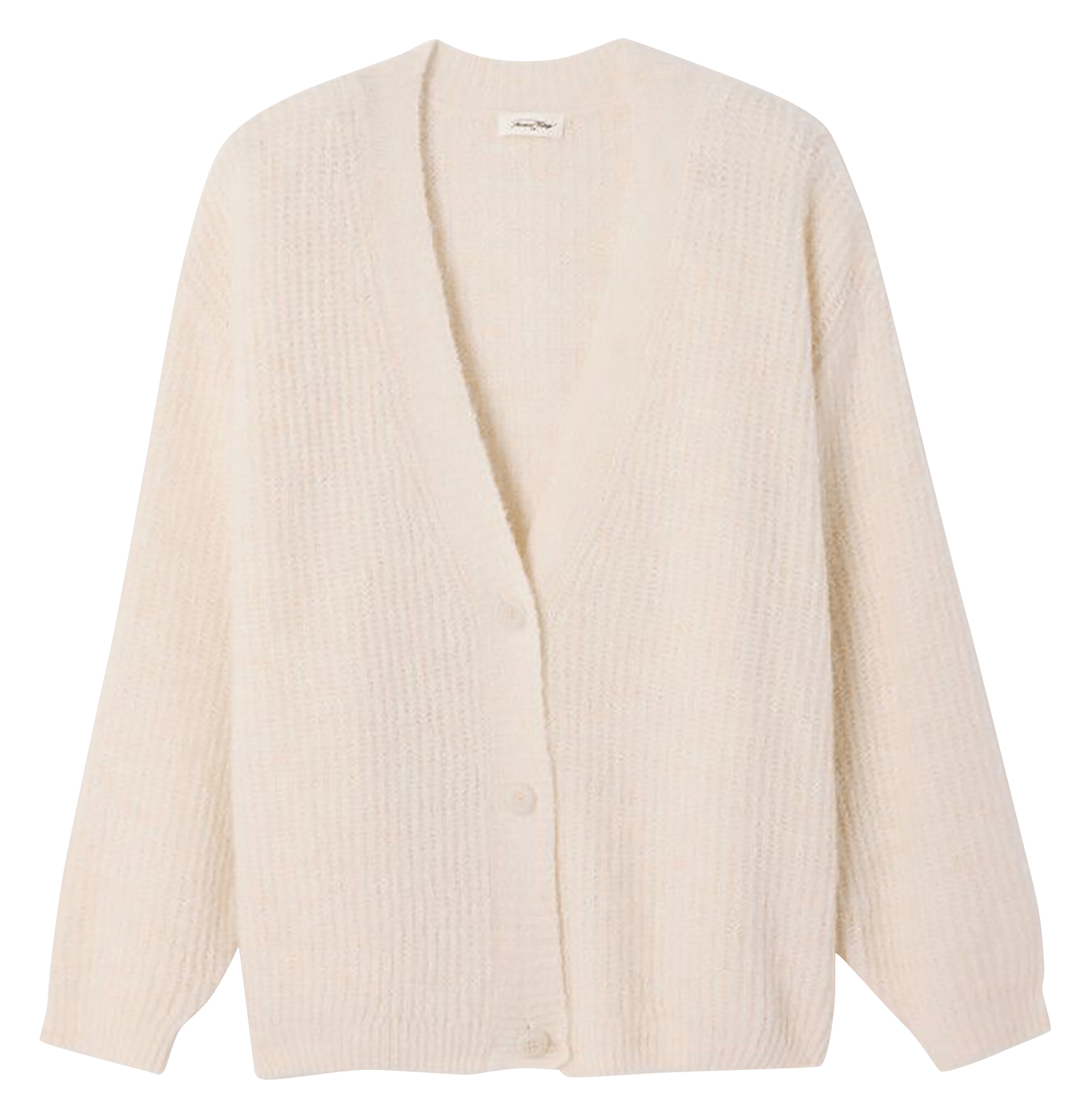 Gilet ample col v en maille mélangée east AMERICAN VINTAGE Beige