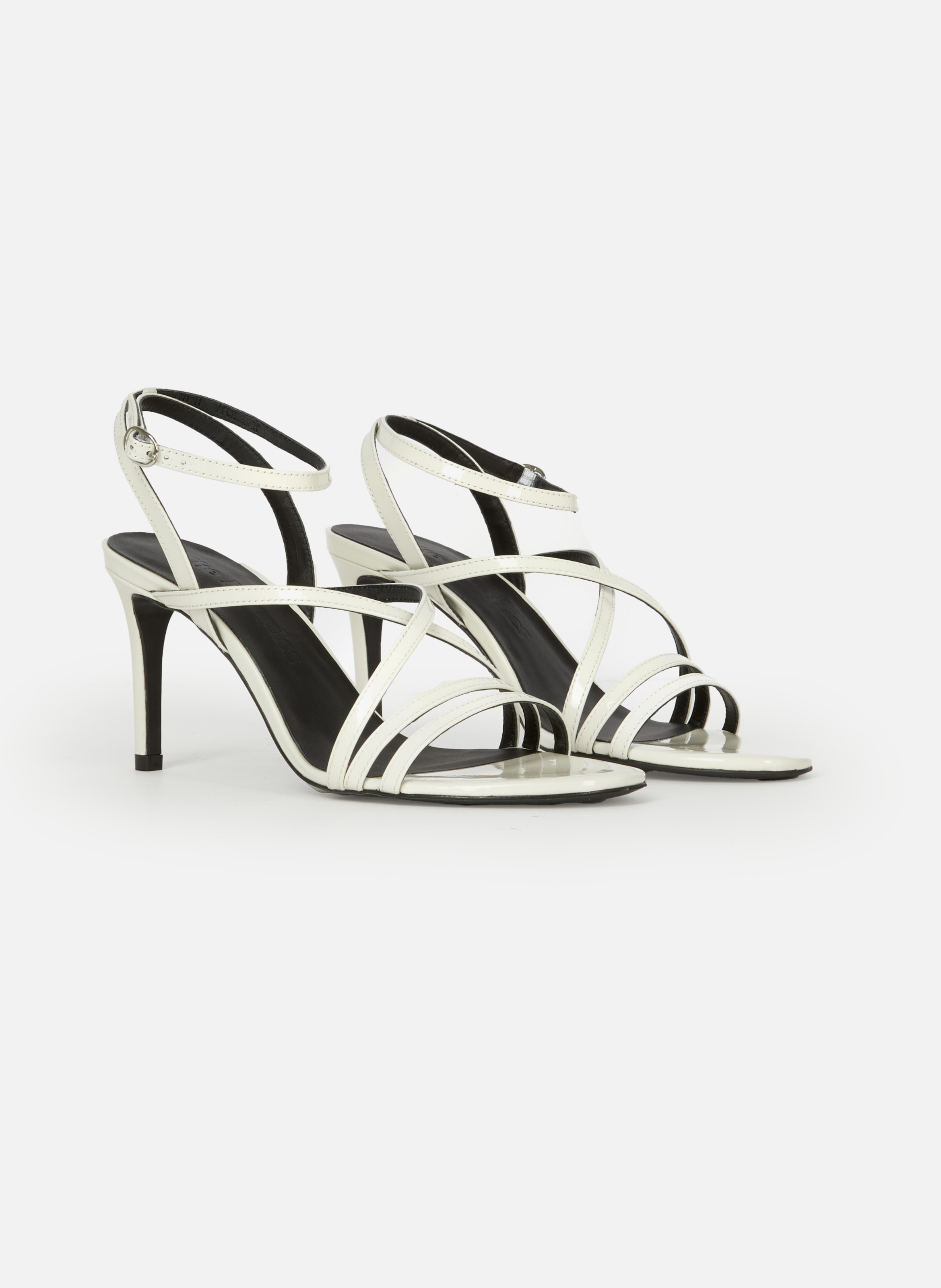 Sandales à talons en cuir vernis THE KOOPLES Beige
