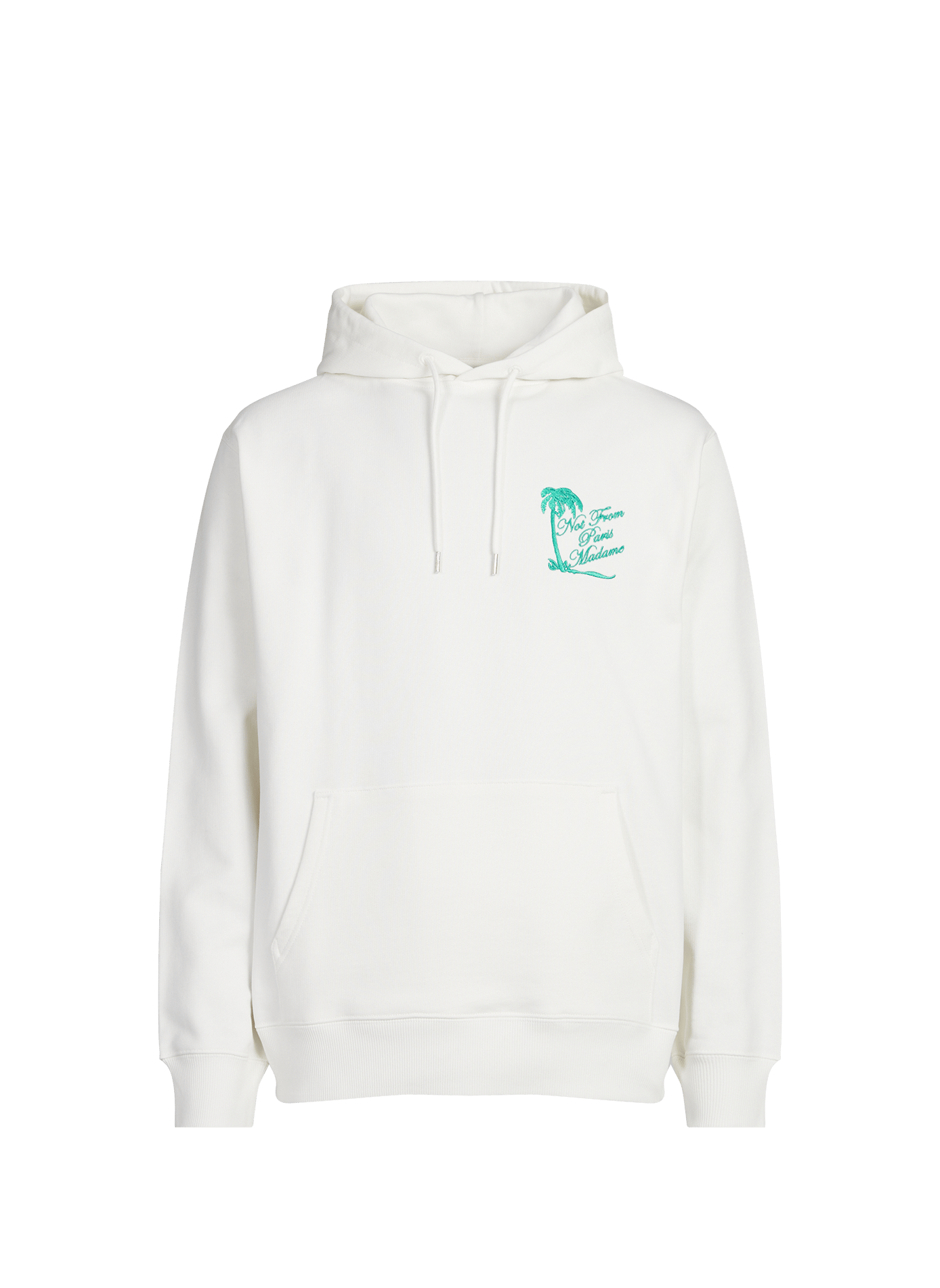 Embroidered cotton hoodie sweatshirt DROLE DE MONSIEUR Beige