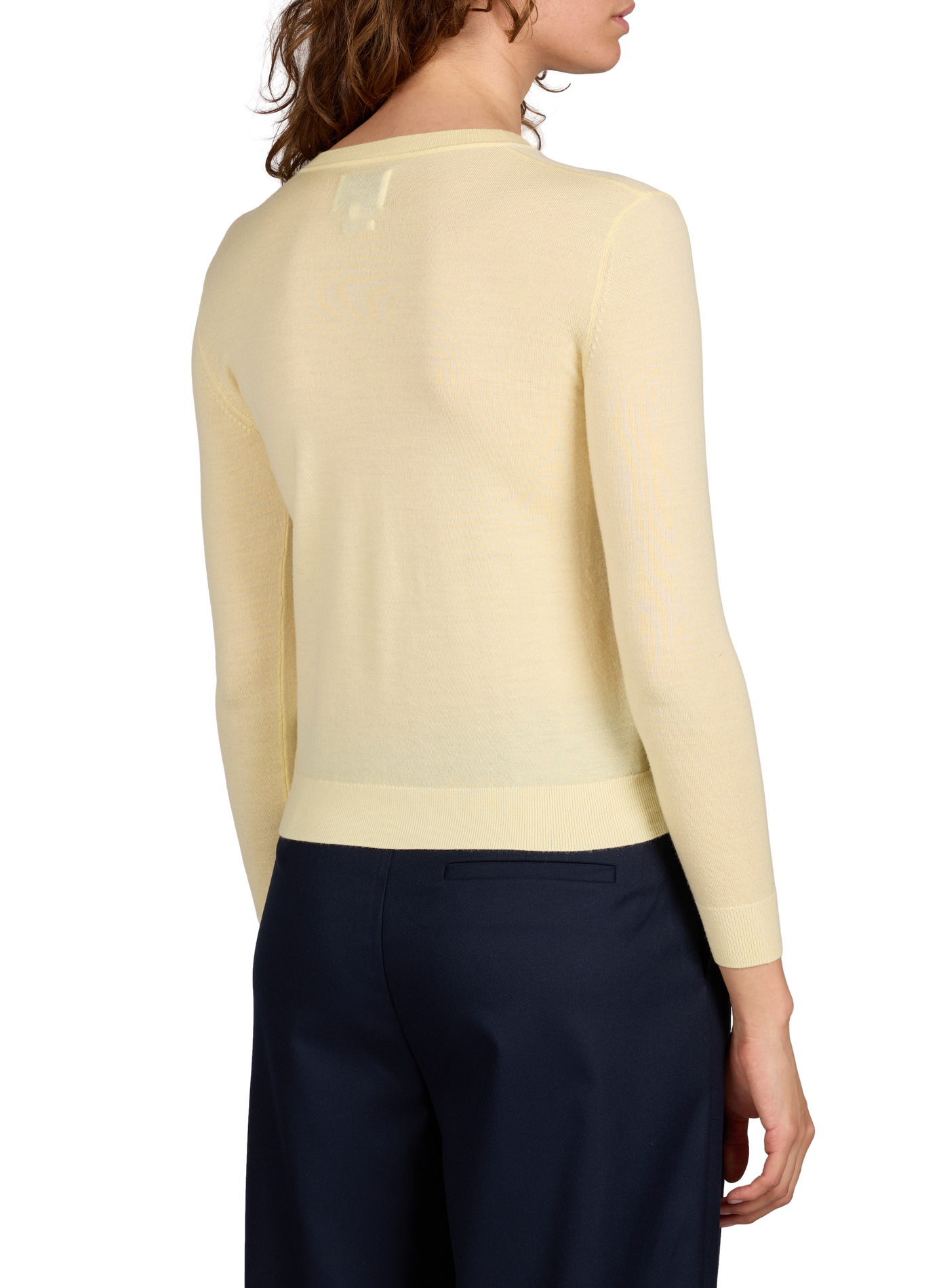 Cardigan droit Acad en laine mérinos AU PRINTEMPS PARIS Jaune