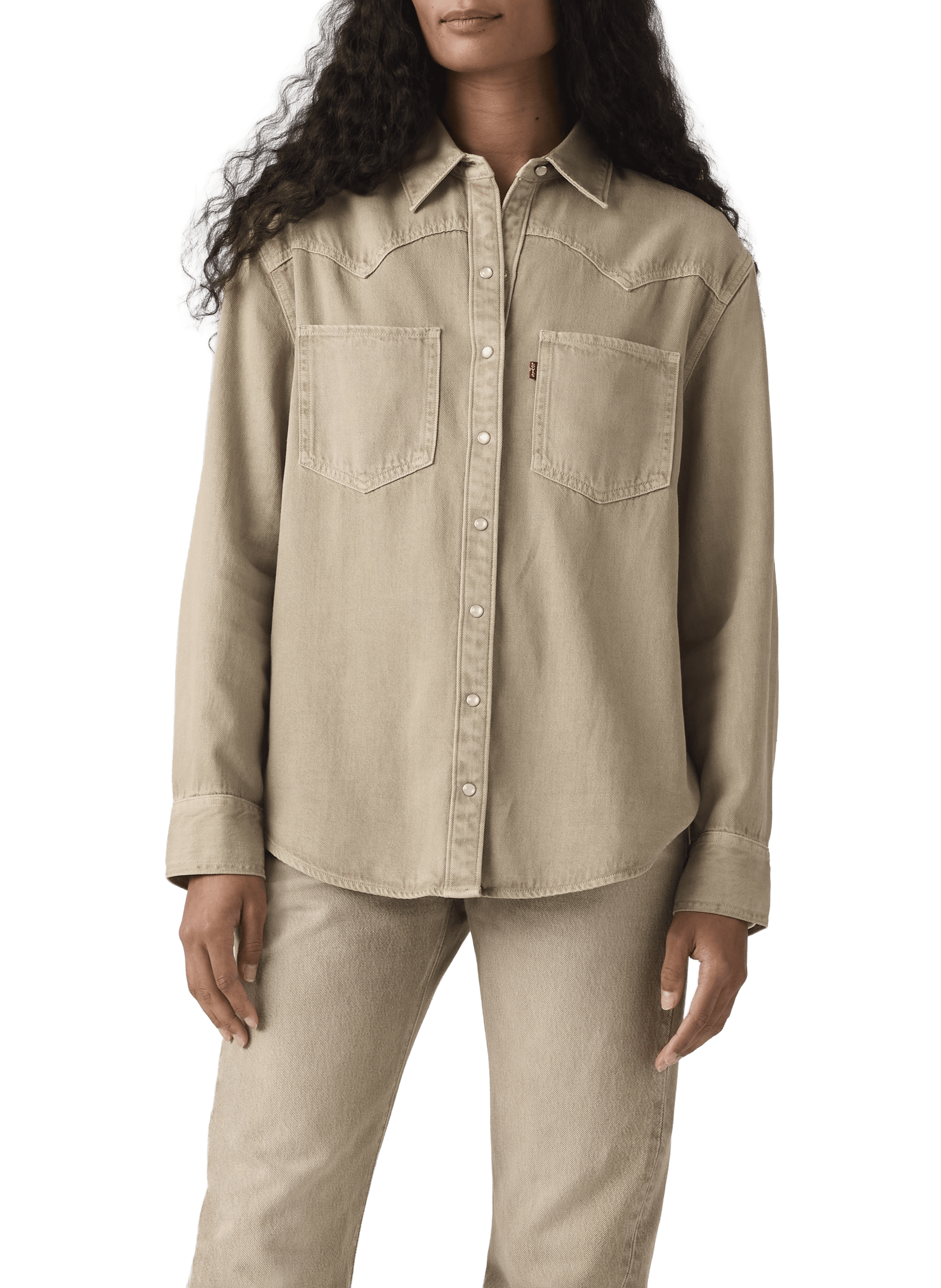 Western Teodora Mixed Cotton Shirt LEVI'S Brown