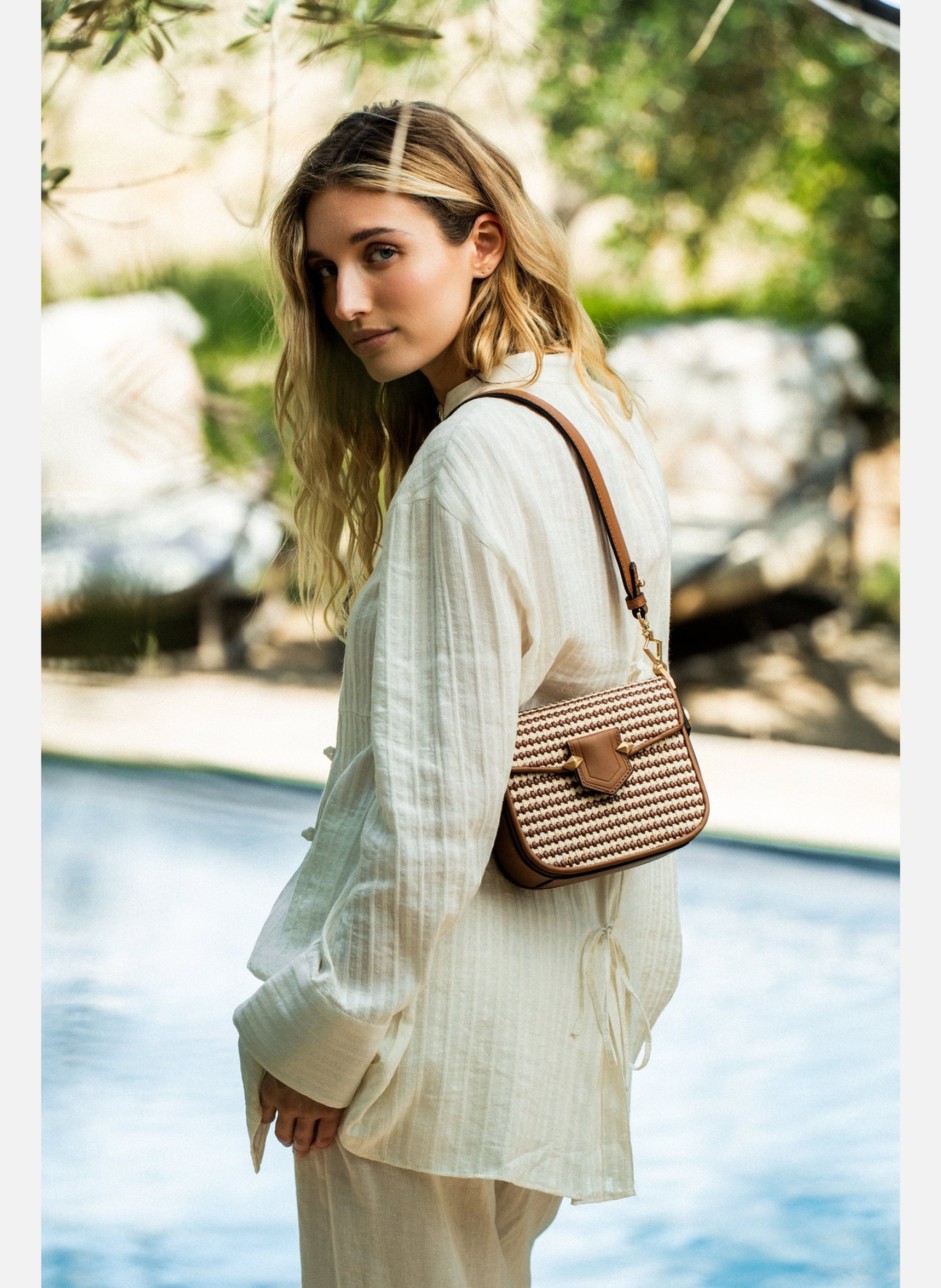 Sèvres tressé | sac porté épaule POURCHET Doré