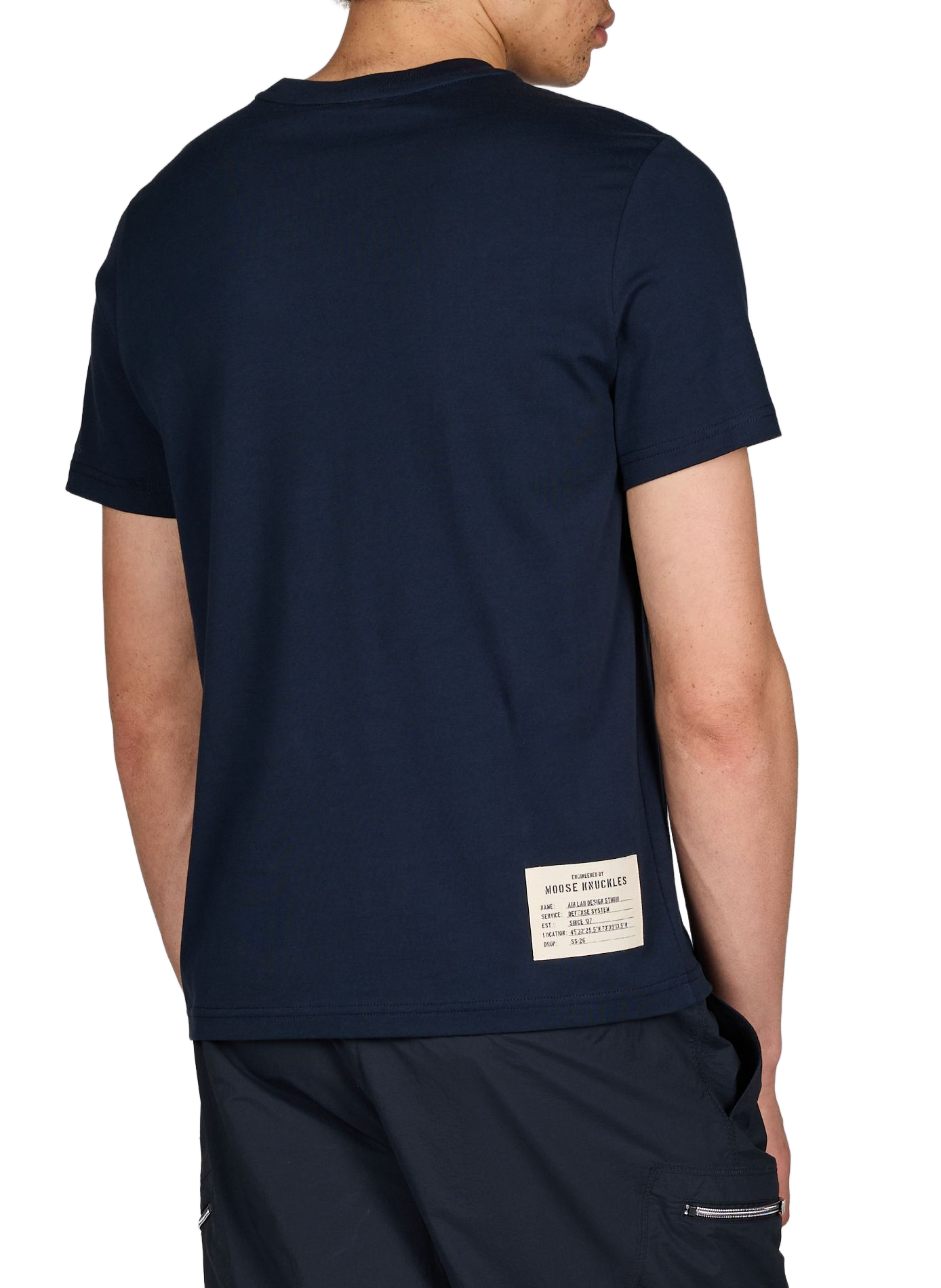 T-shirt à logo en coton MOOSE KNUCKLES Bleu