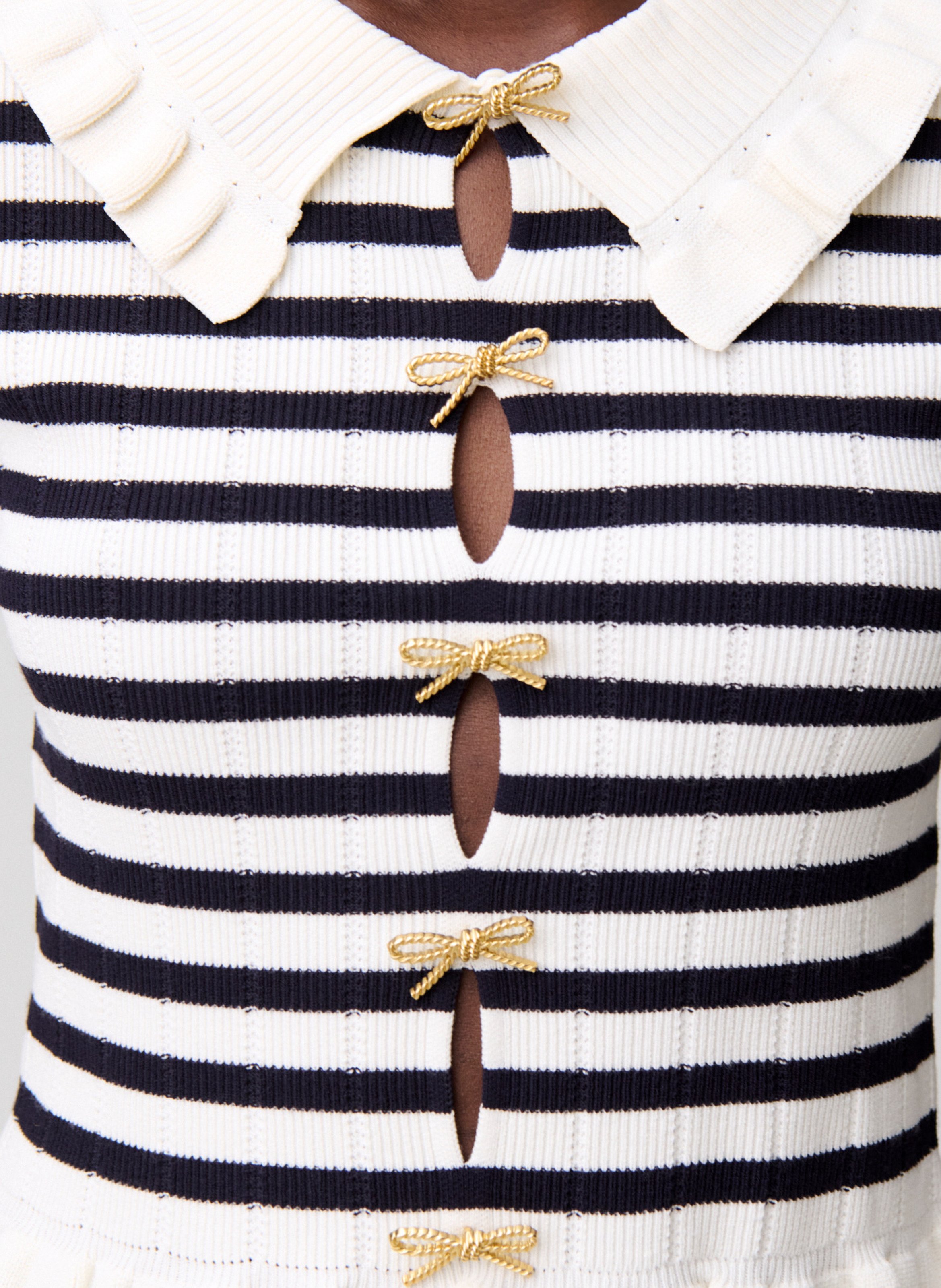 Pull droit col classique rayé CLAUDIE PIERLOT Multicolore