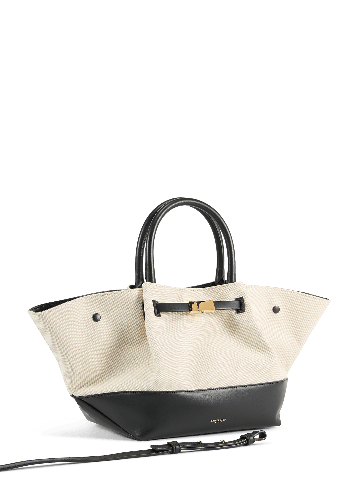 Midi New York Handtasche aus Raffia DEMELLIER LONDON Beige