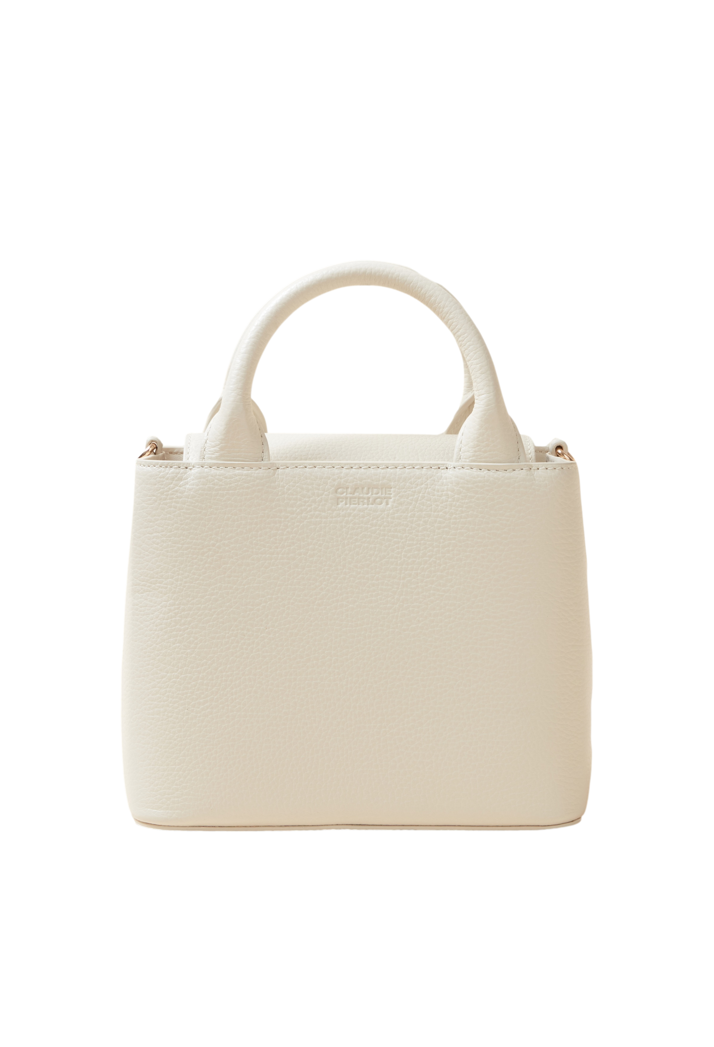 Mini sac à main en cuir lisse CLAUDIE PIERLOT Beige
