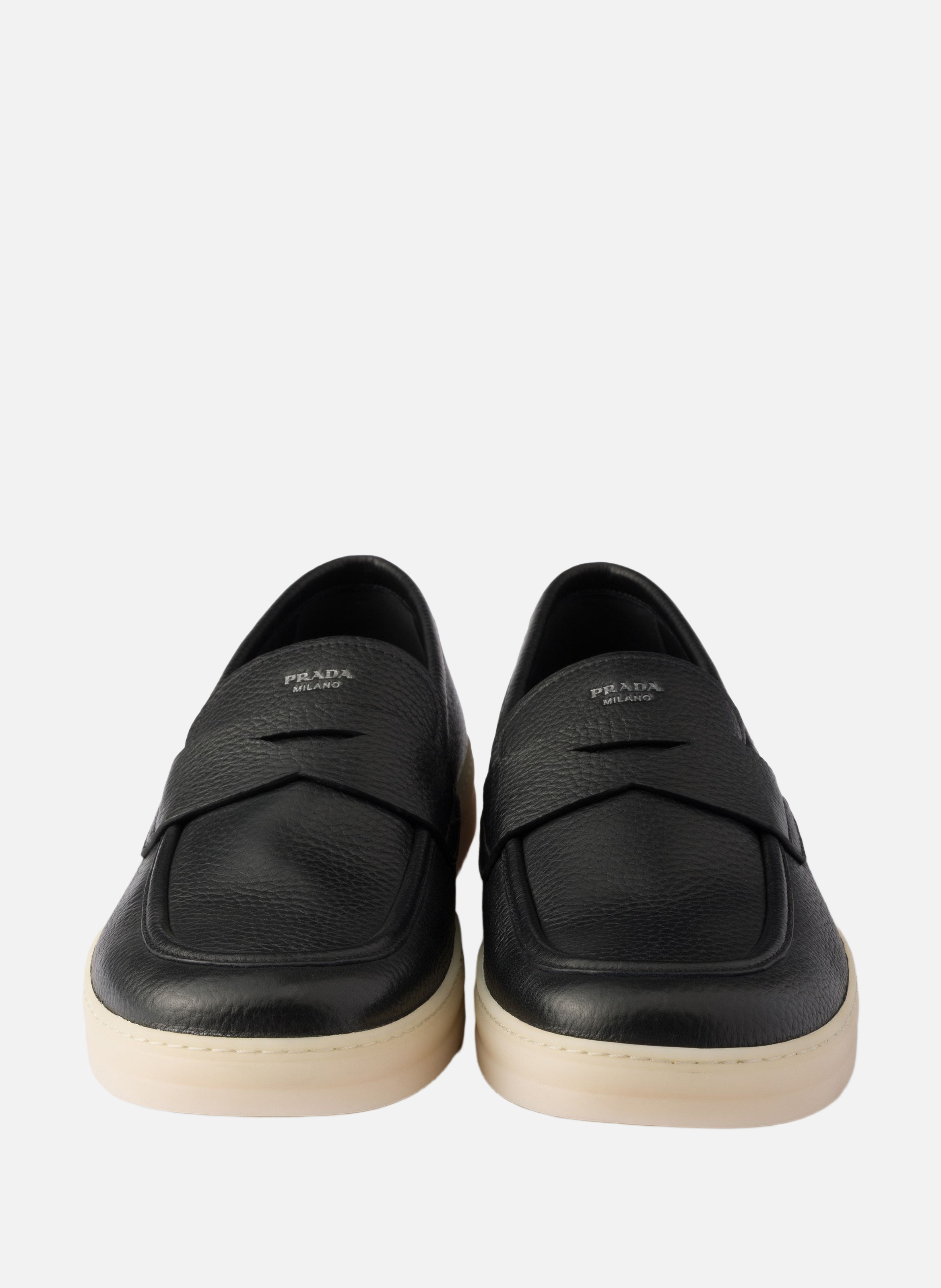 Mocassins en cuir PRADA Noir