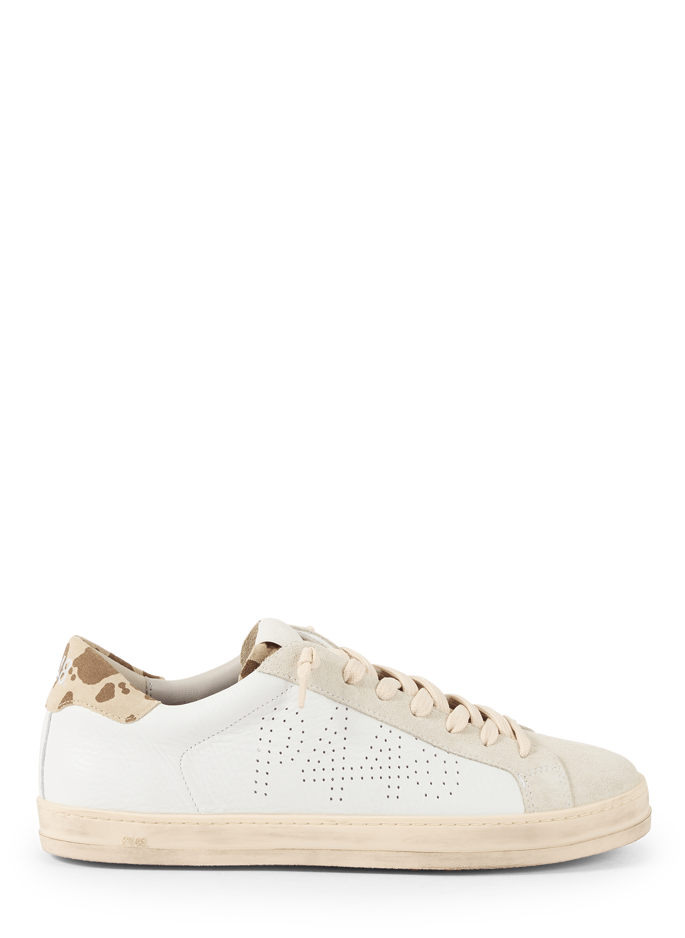 Sneakers John in pelle P448 Bianco