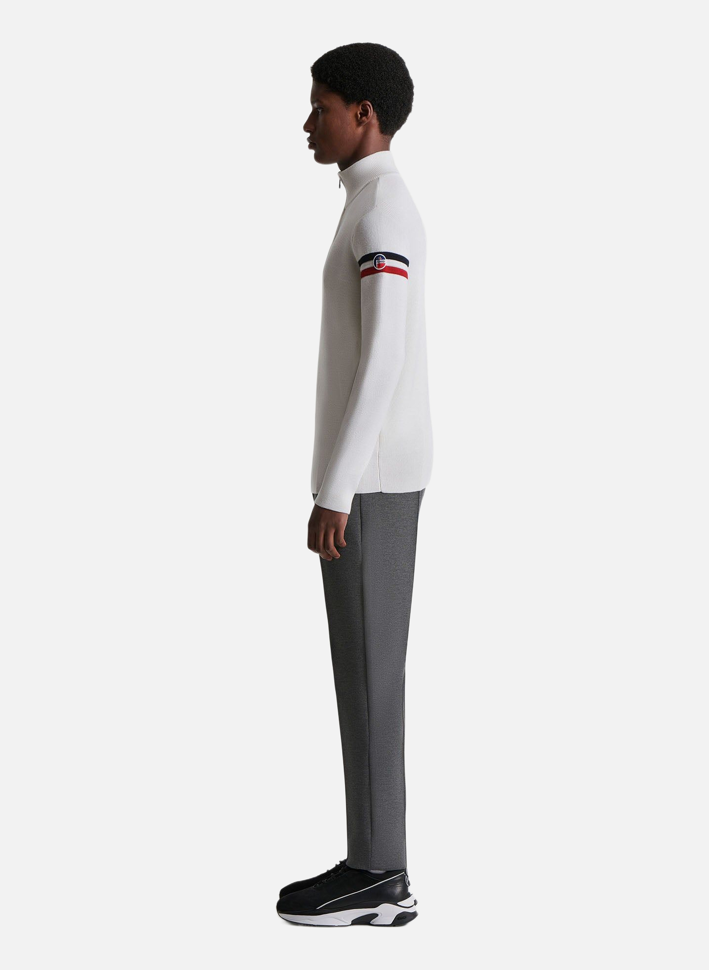 Pull wengen col montant coupe regular FUSALP Blanc