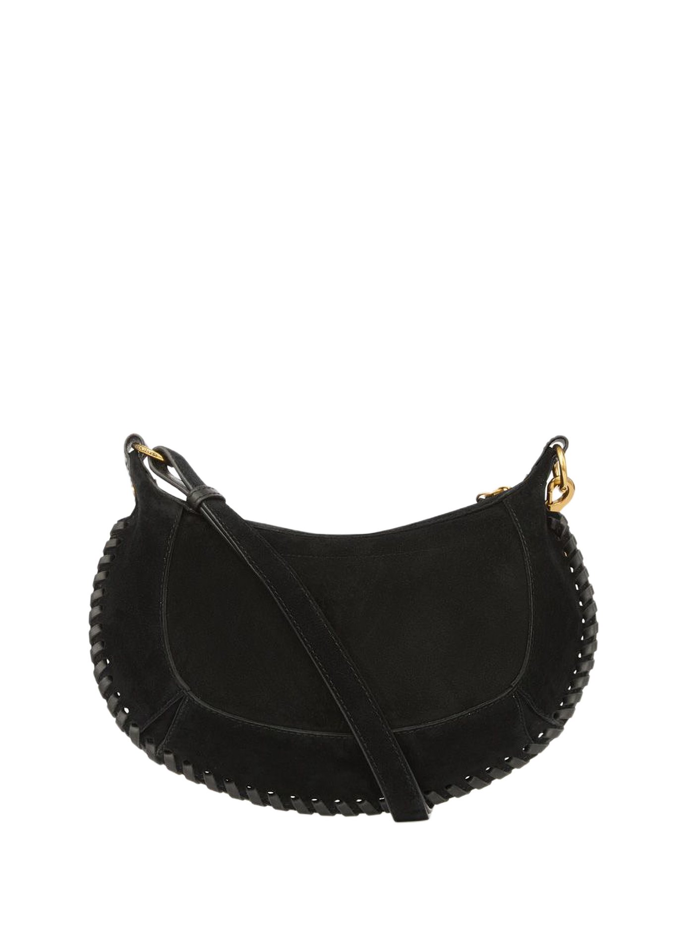 Oskan Moon handbag in braided suede calf leather ISABEL MARANT Black