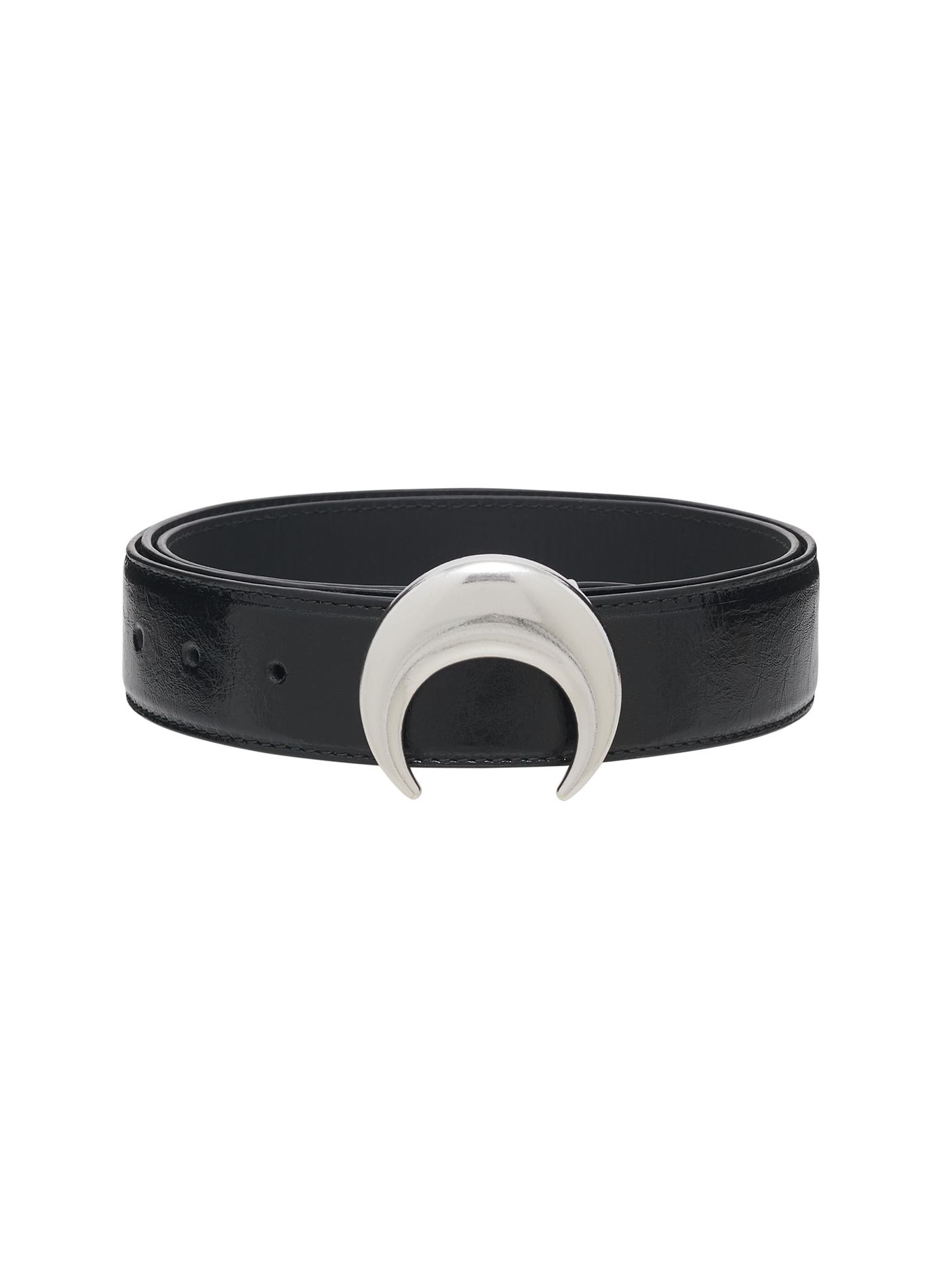 Ceinture moon en cuir lisse MARINE SERRE Noir