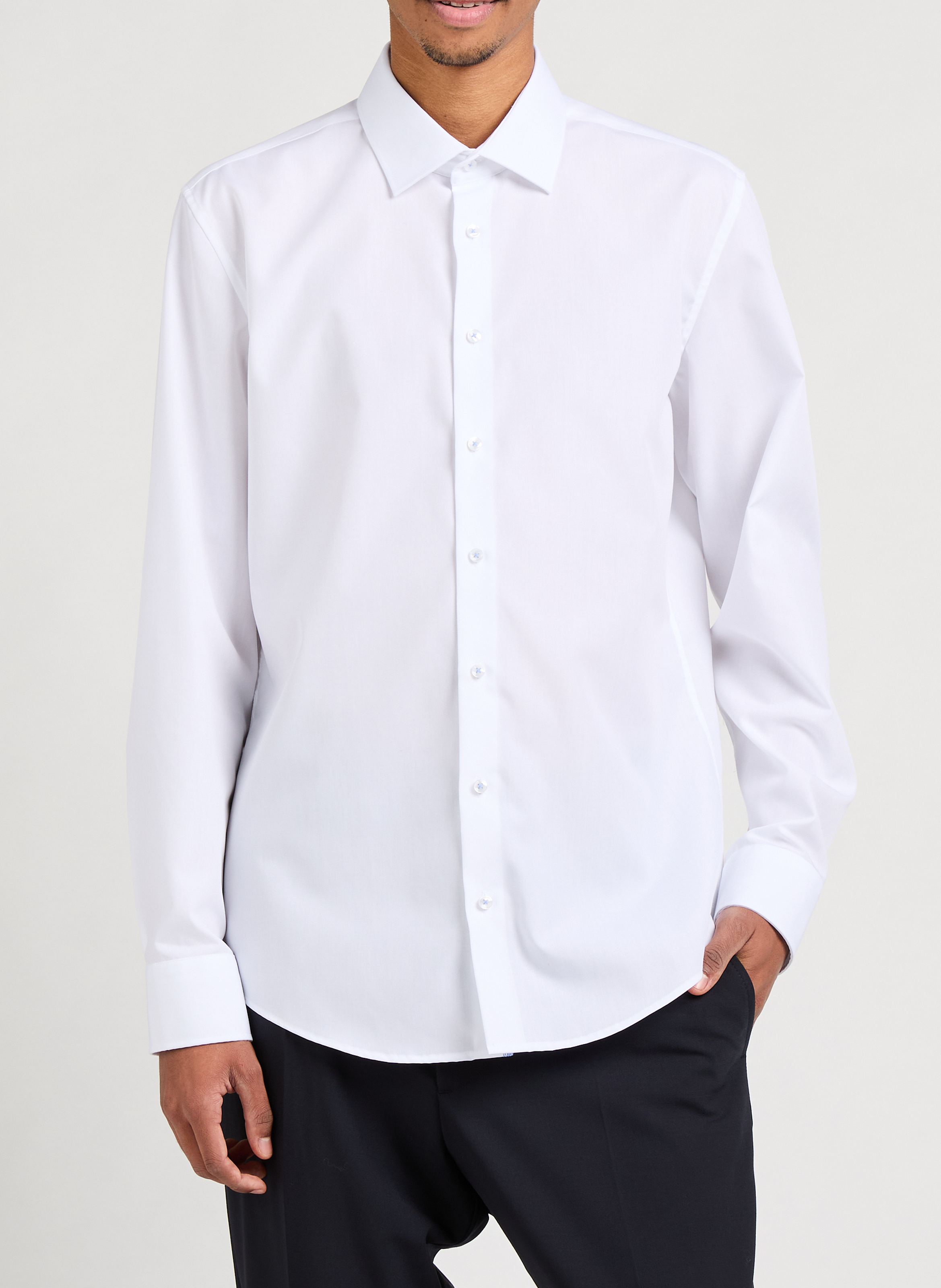 Cotton poplin shirt SEIDENSTICKER White