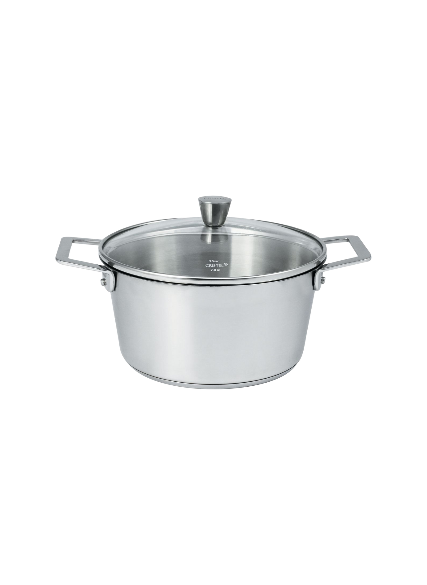 Faitout avec couvercle 1826 en inox CRISTEL Gris