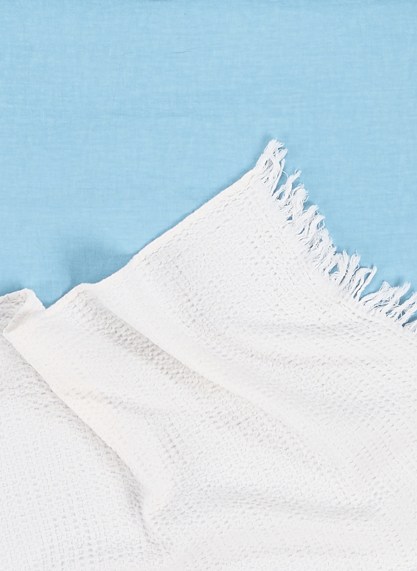 Plaid en nid d'abeille en coton | Blanc AU PRINTEMPS PARIS Maison
