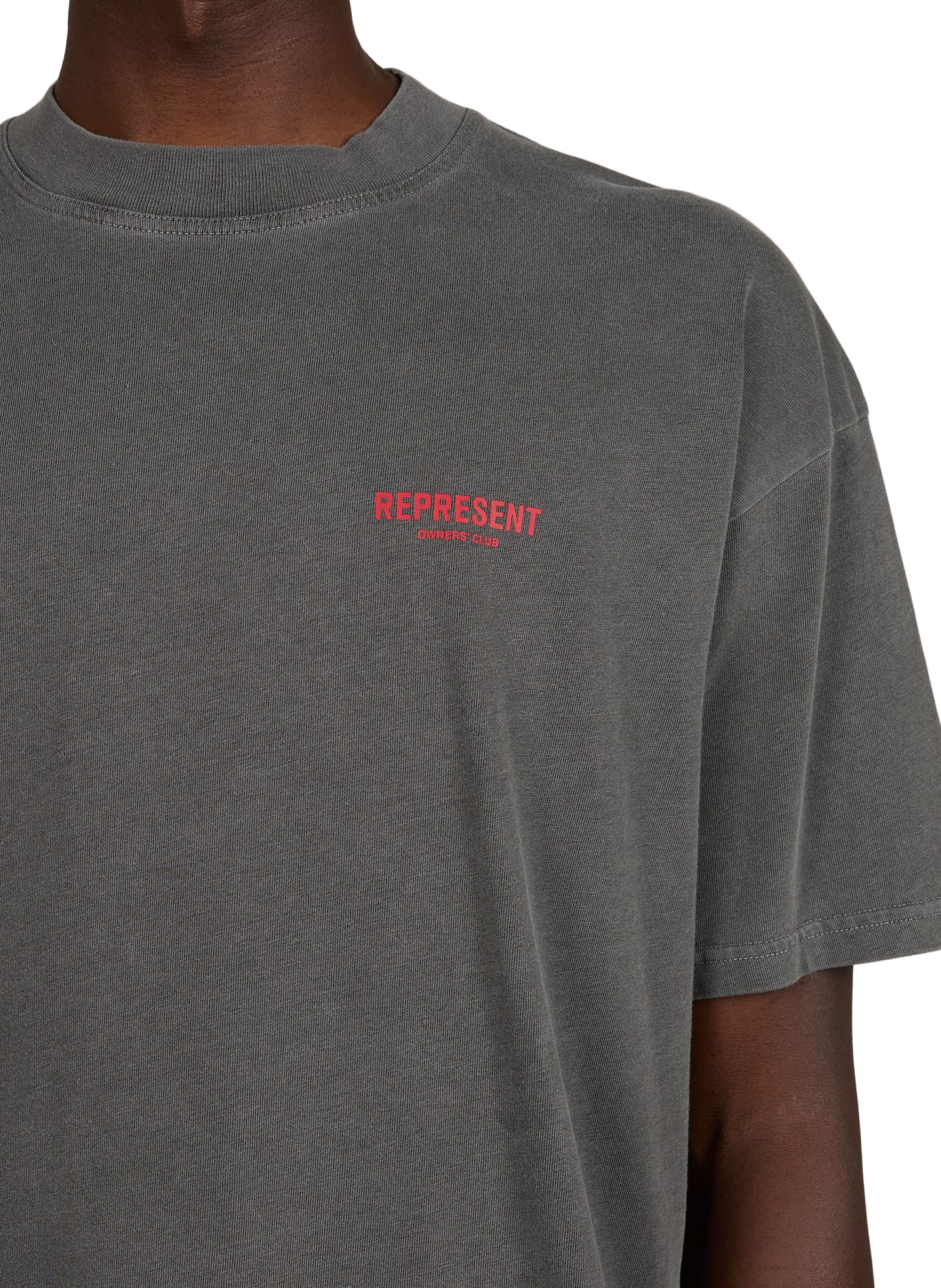 Round neck cotton t-shirt REPRESENT Black