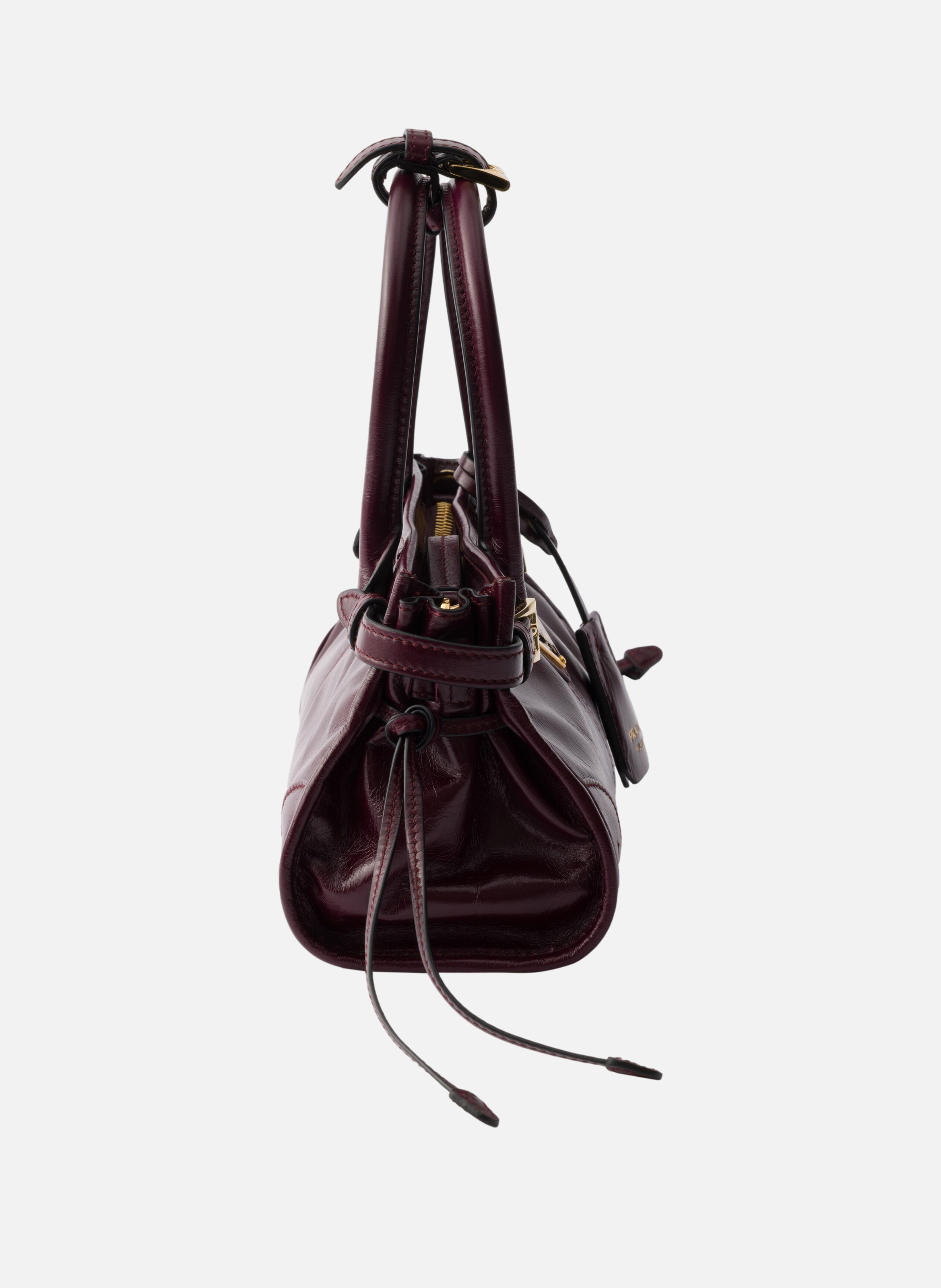 Mini sac prada bonnie en cuir PRADA Rouge