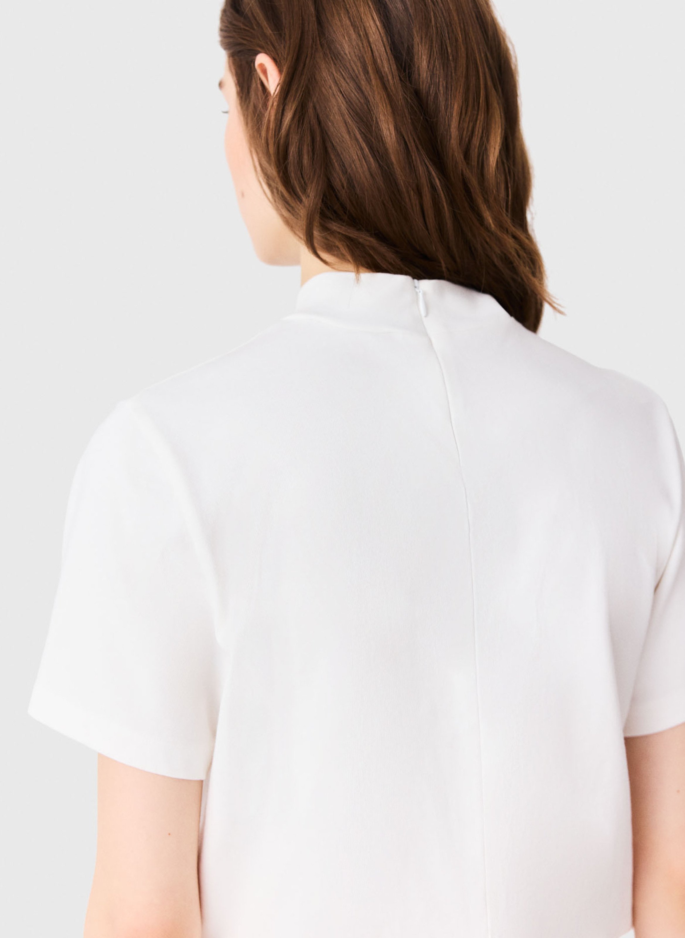Tee-shirt droit en coton MAJE Blanc