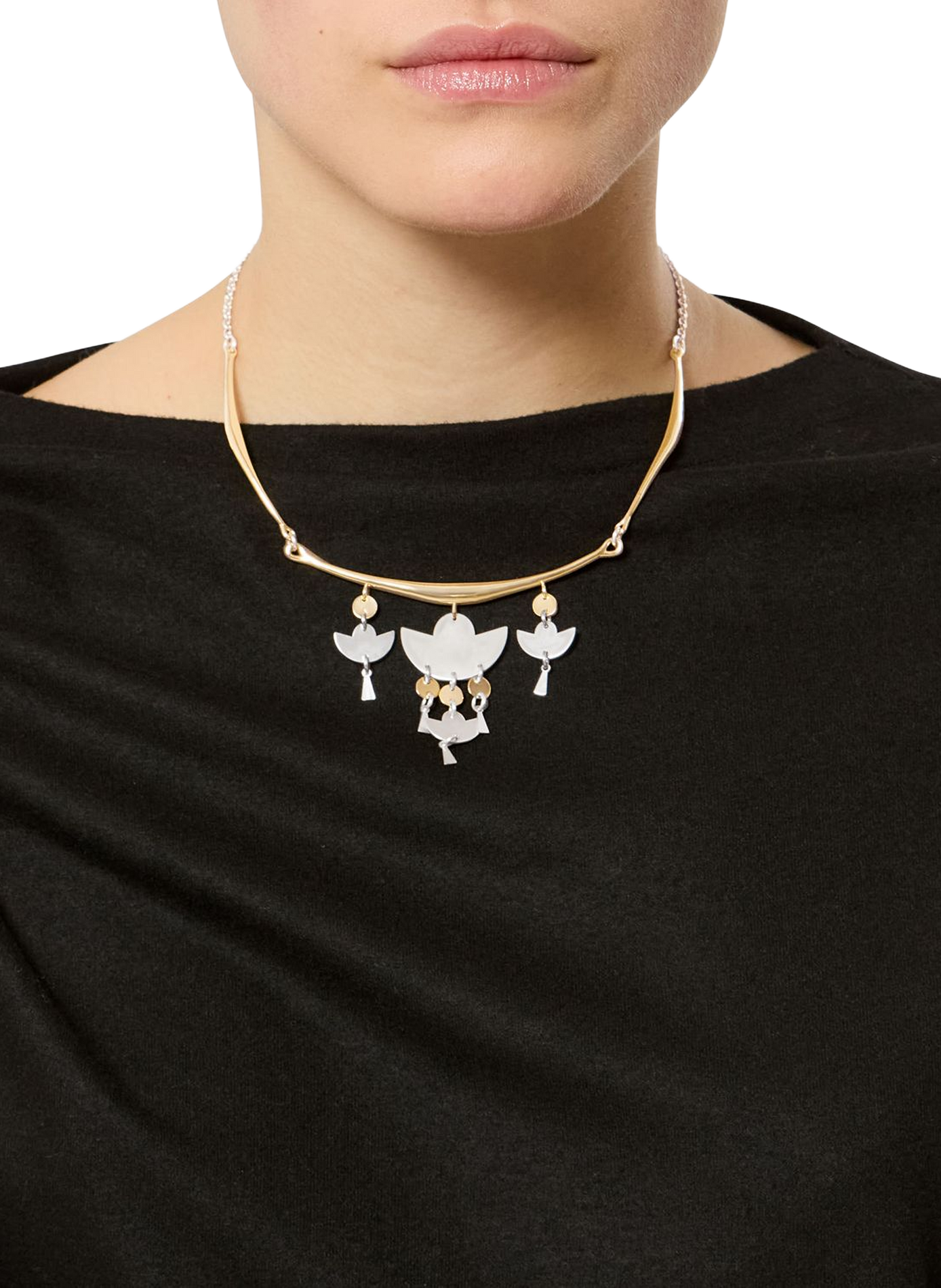 Collier Heija ras du cou à triple pendentifs ISABEL MARANT Argent