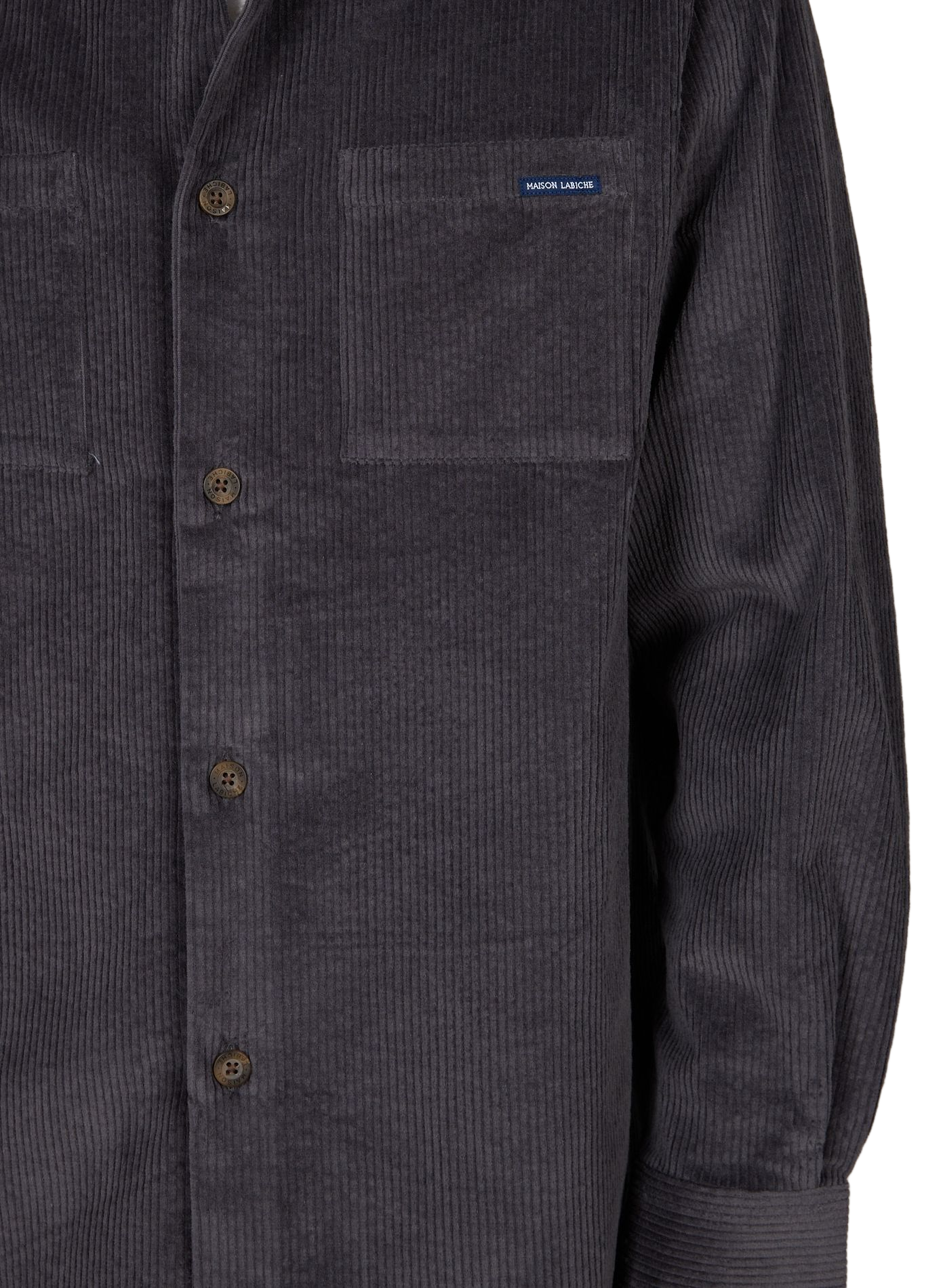 Straight classic collar shirt in blended cotton MAISON LABICHE Blue