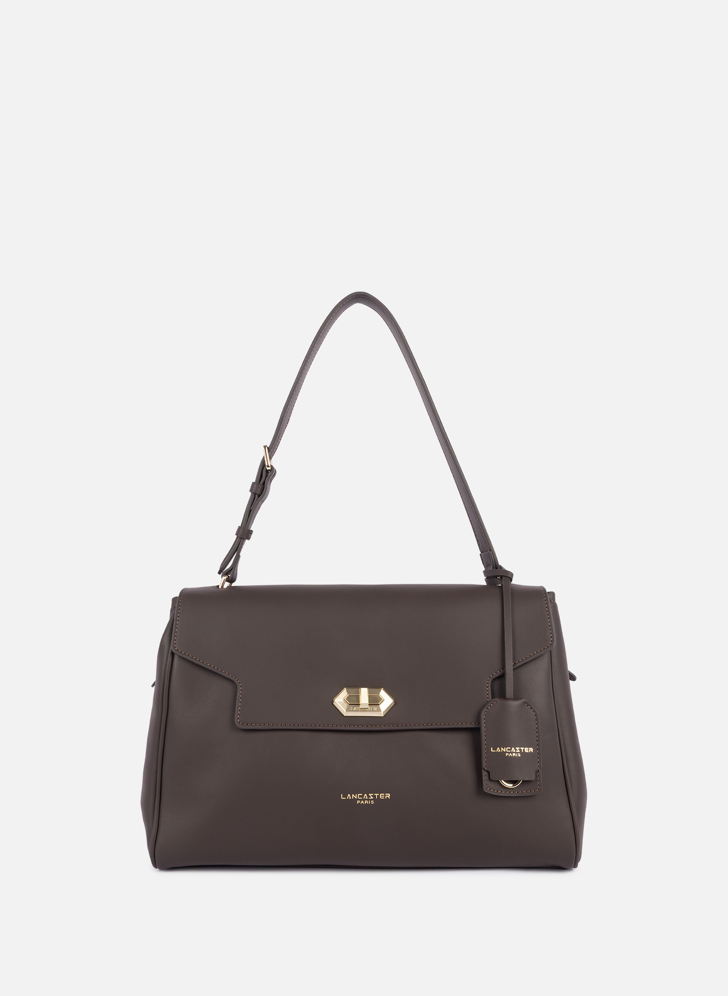Grand sac cabas épaule - donna grace  Marron foncé