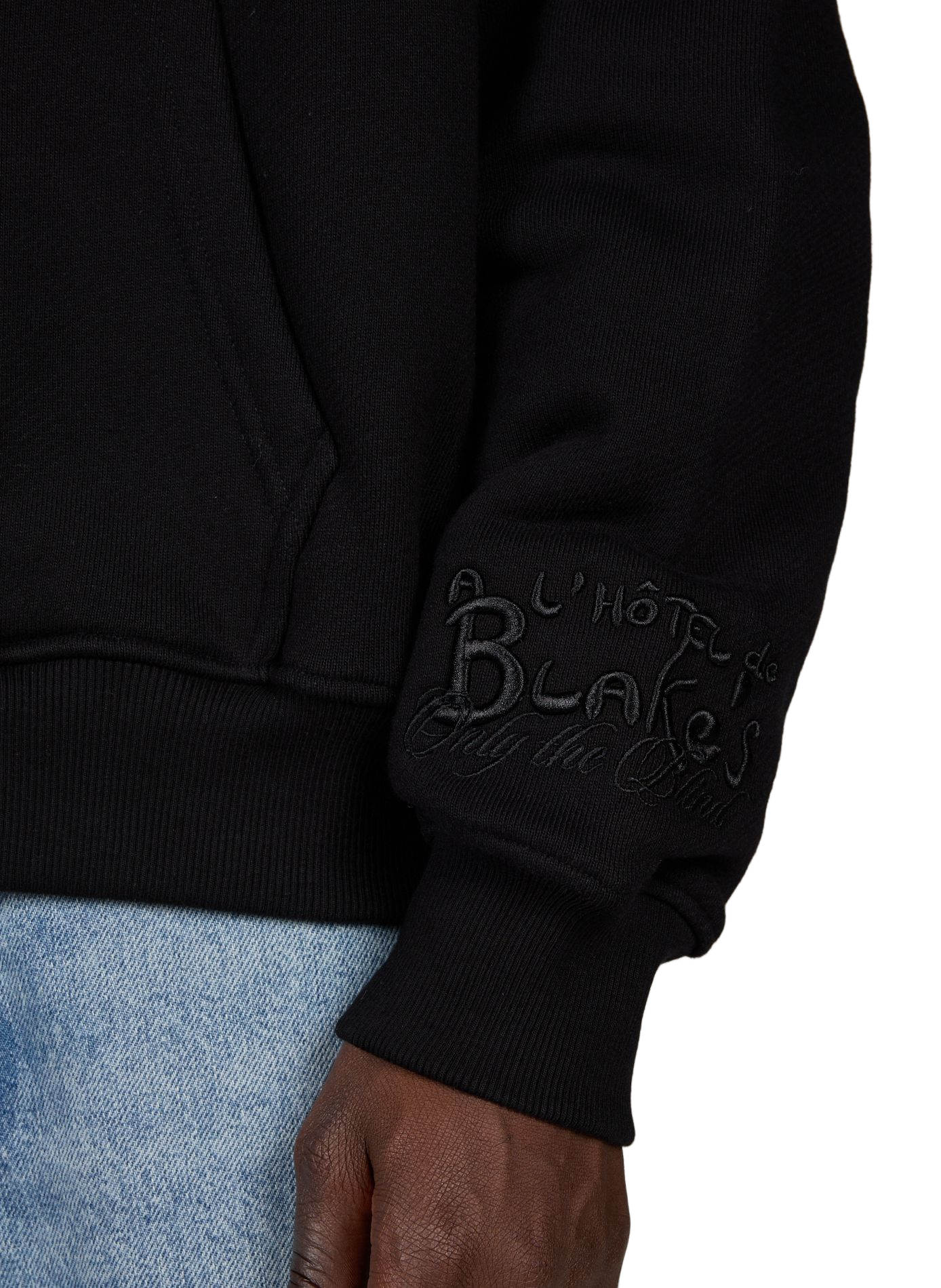 Oversized sweatshirt with embroidered details in cotton ONLY THE BLIND Black
