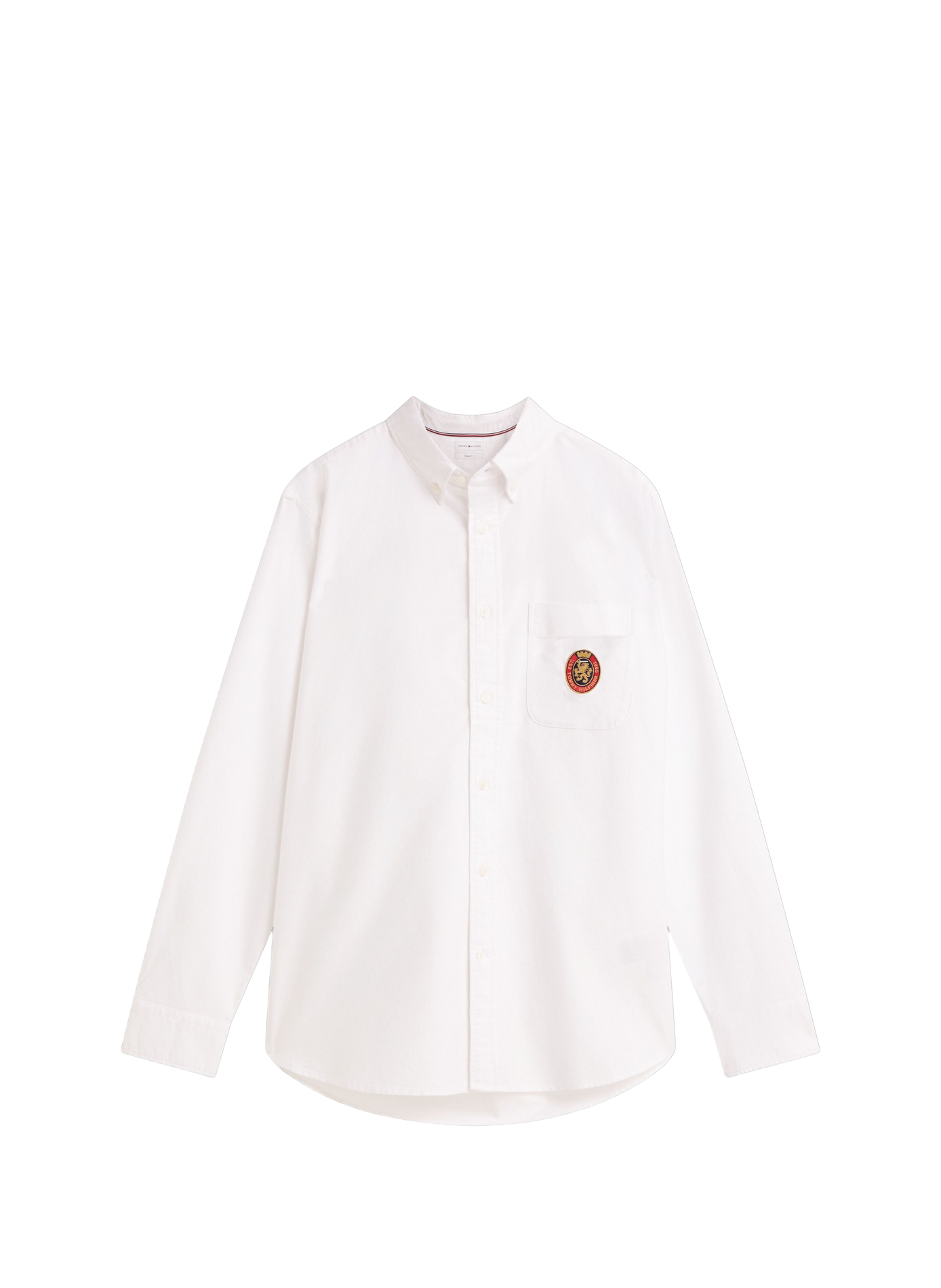 Klassisches Baumwollhemd mit Kragen TOMMY HILFIGER Weiss